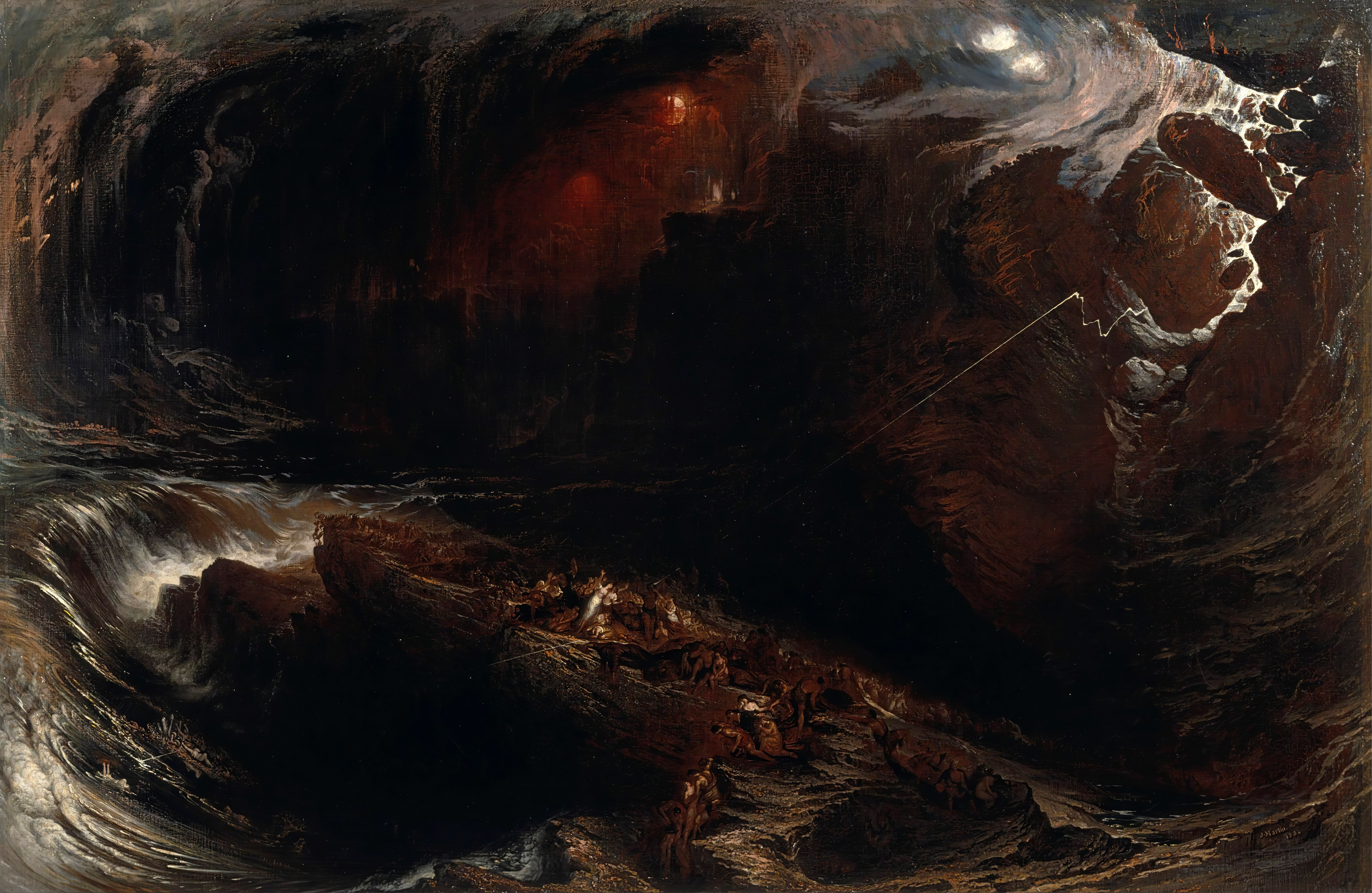 8K, classic art, The Deluge, classical art, John Martin, painting, HD Wallpaper