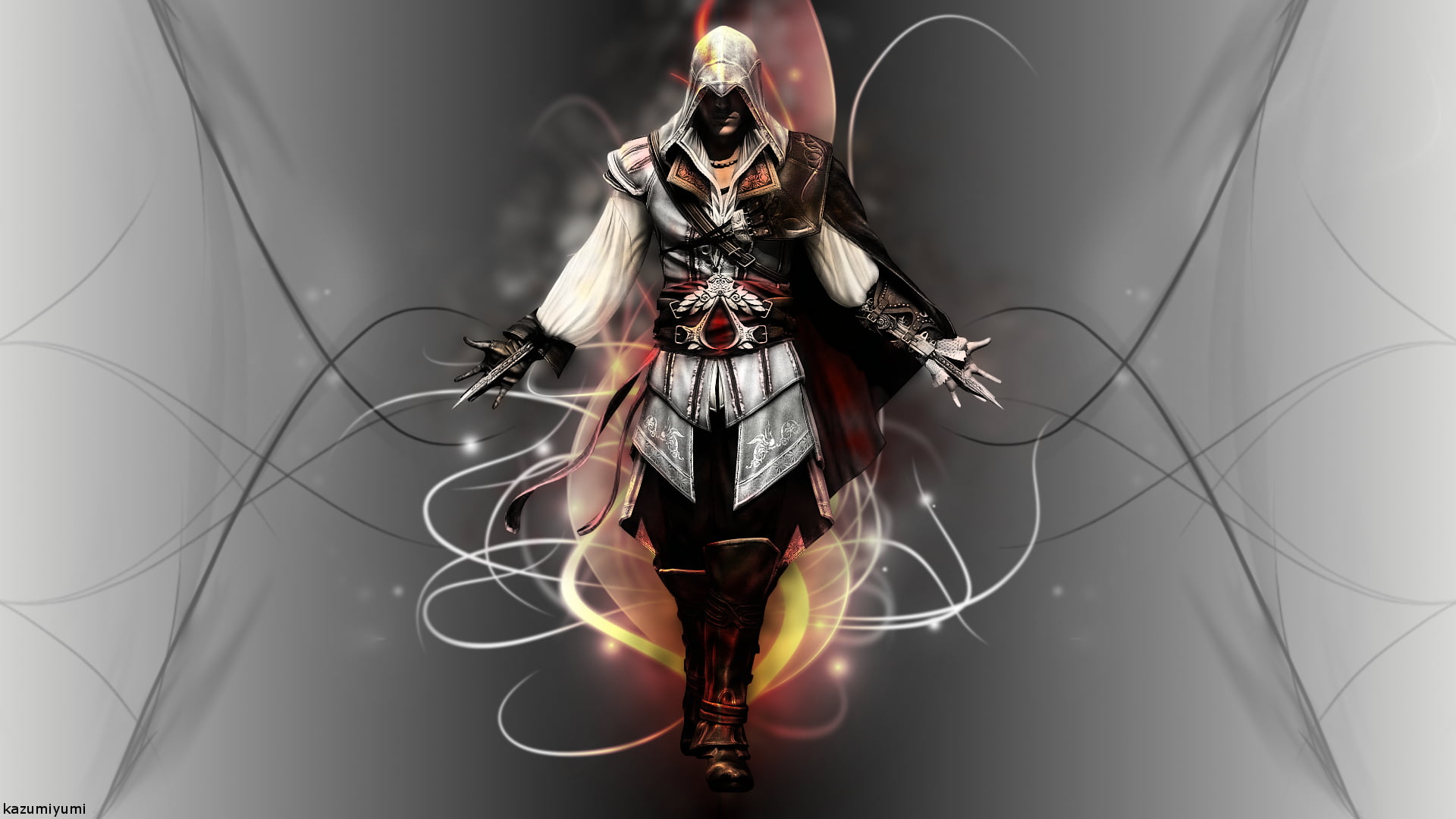 Ezio auditore da Firenze, spooky, black Color, young women, human Skull, creed, killer, human body part, hair, illustration, fashion, digital composite, HD Wallpaper