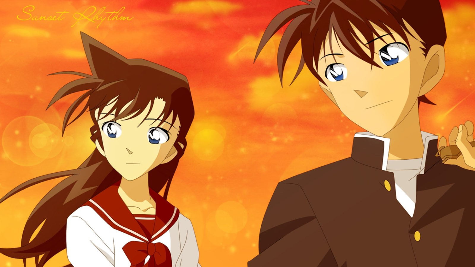 Love, cartoon, Detective Conan, mask, art and craft, outdoors, sunlight, people, representation, men, Ran Mouri, mask - disguise, Anime, Meitantei Konan, HD Wallpaper