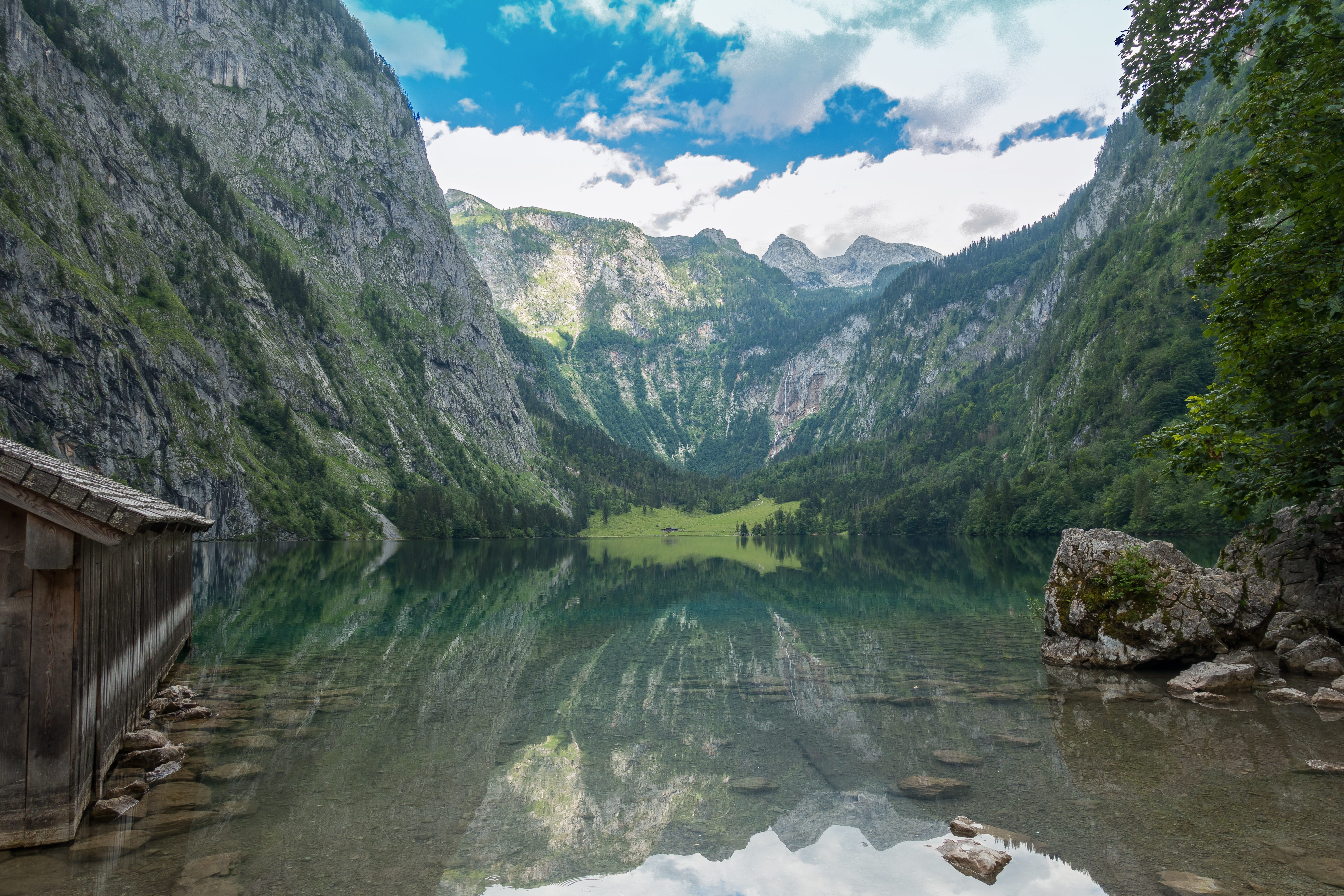 mountain, beauty in nature, landscape, tree, natural, outdoors, formation, solid, clouds, lake, scenics - nature, non-urban scene, rock, bayern, day, stone, HD Wallpaper
