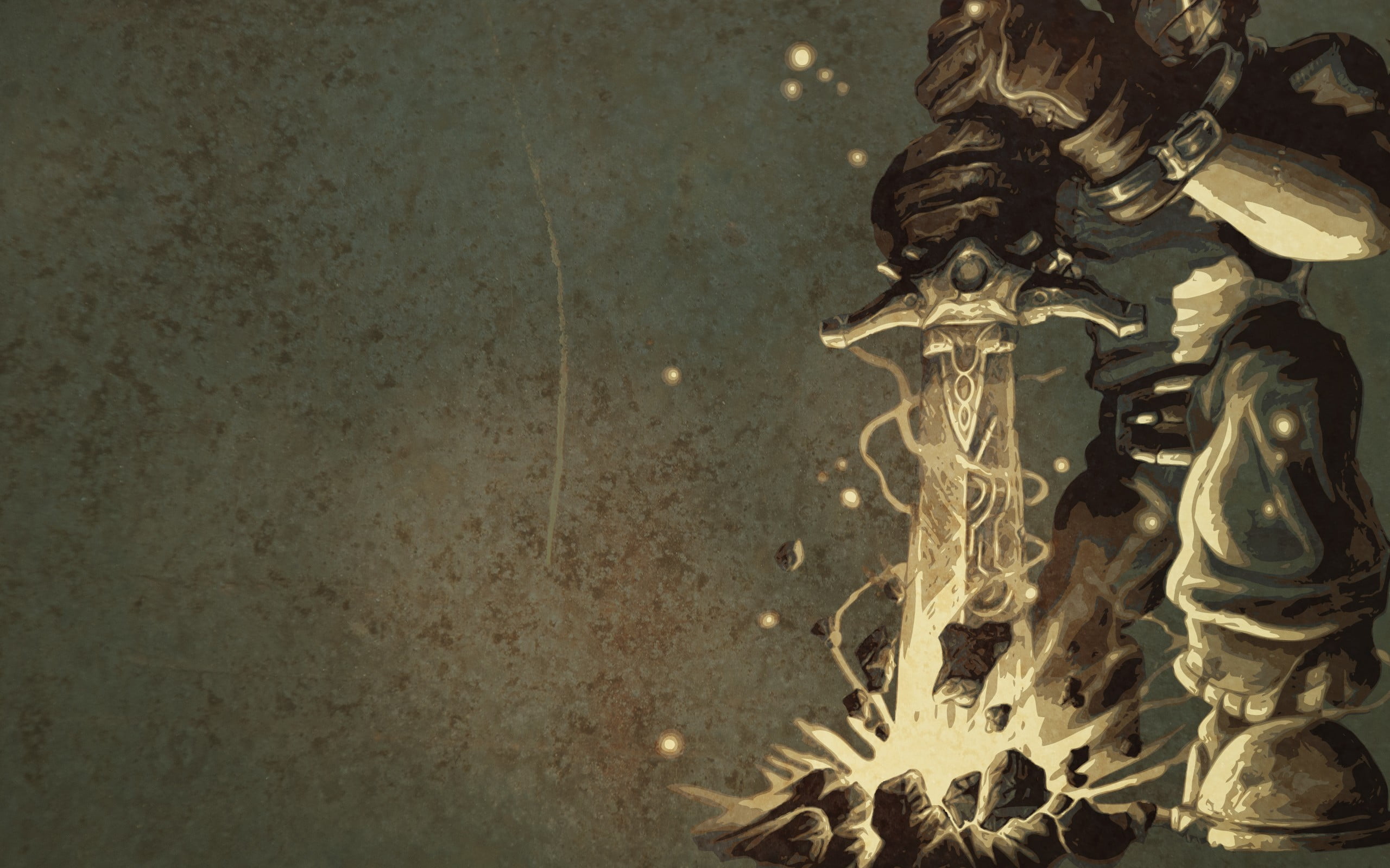 sword, art and craft, digital, motion, wall - building feature, textured effect, high angle view, nature, pattern, video games, textured, creativity, craft, HD Wallpaper