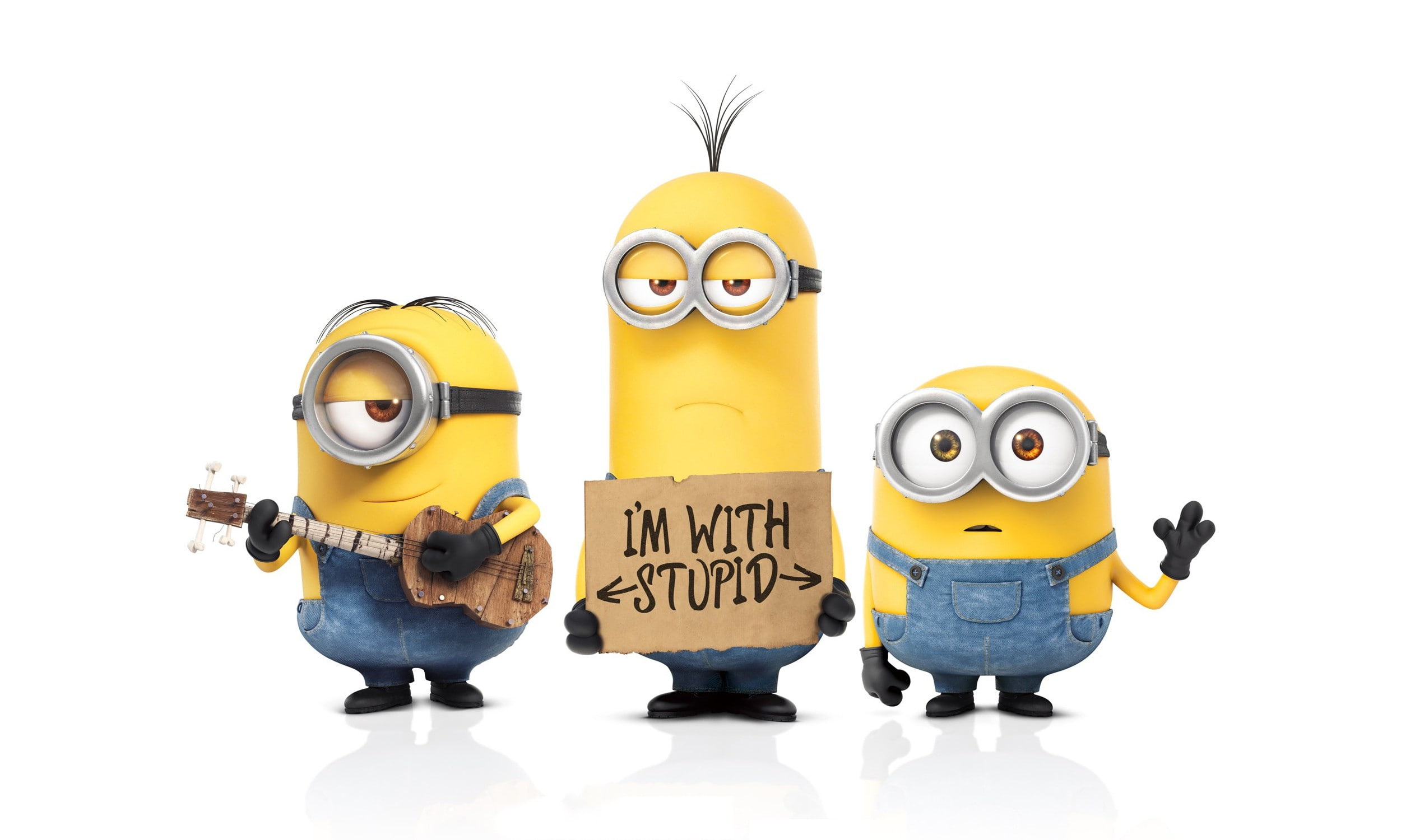 Banana, Years, 2013, Comedy, Animation, Misicoan, three, 1080P, 2010, Movies, Despicable Me, Guitar, Despicable Me 2, Despicable Me 3, Minions, Yellow, HD Wallpaper