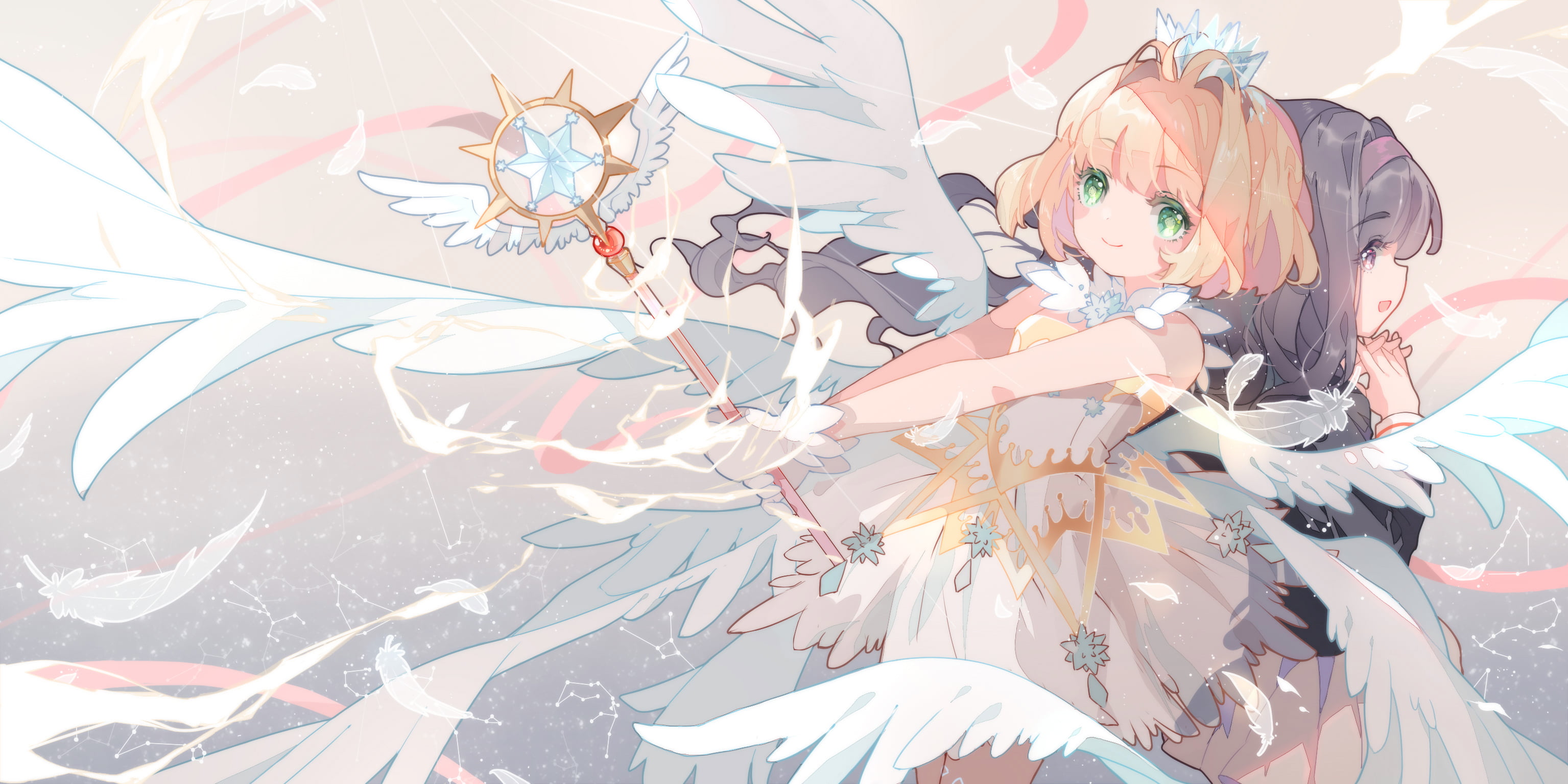 Anime, Tomoyo Daidouji, Sakura Kinomoto, Cardcaptor Sakura, 2K, HD Wallpaper