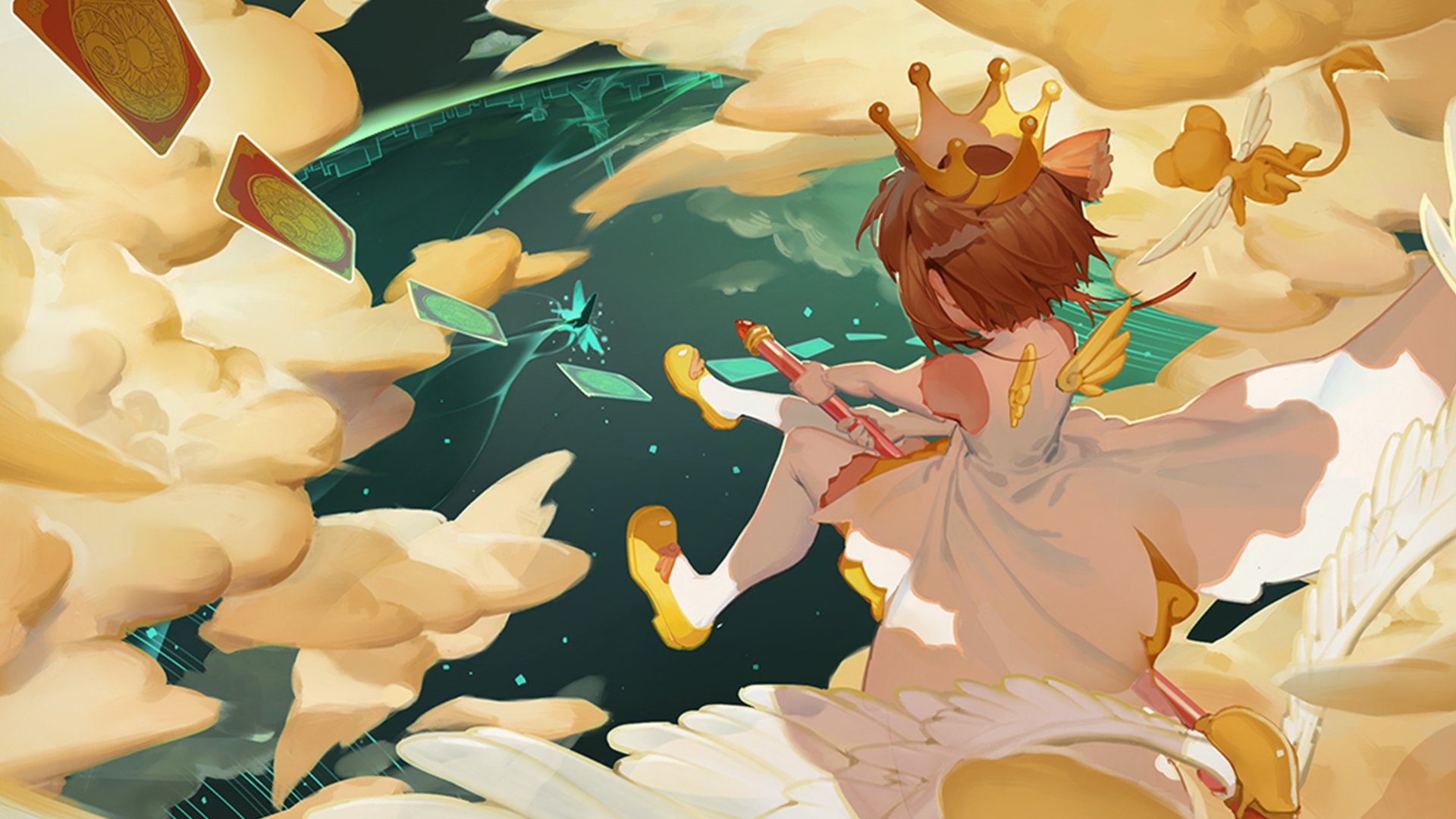 1080P, Keroberos (Card Captor Sakura), Cardcaptor Sakura, Anime, Sakura Kinomoto, HD Wallpaper