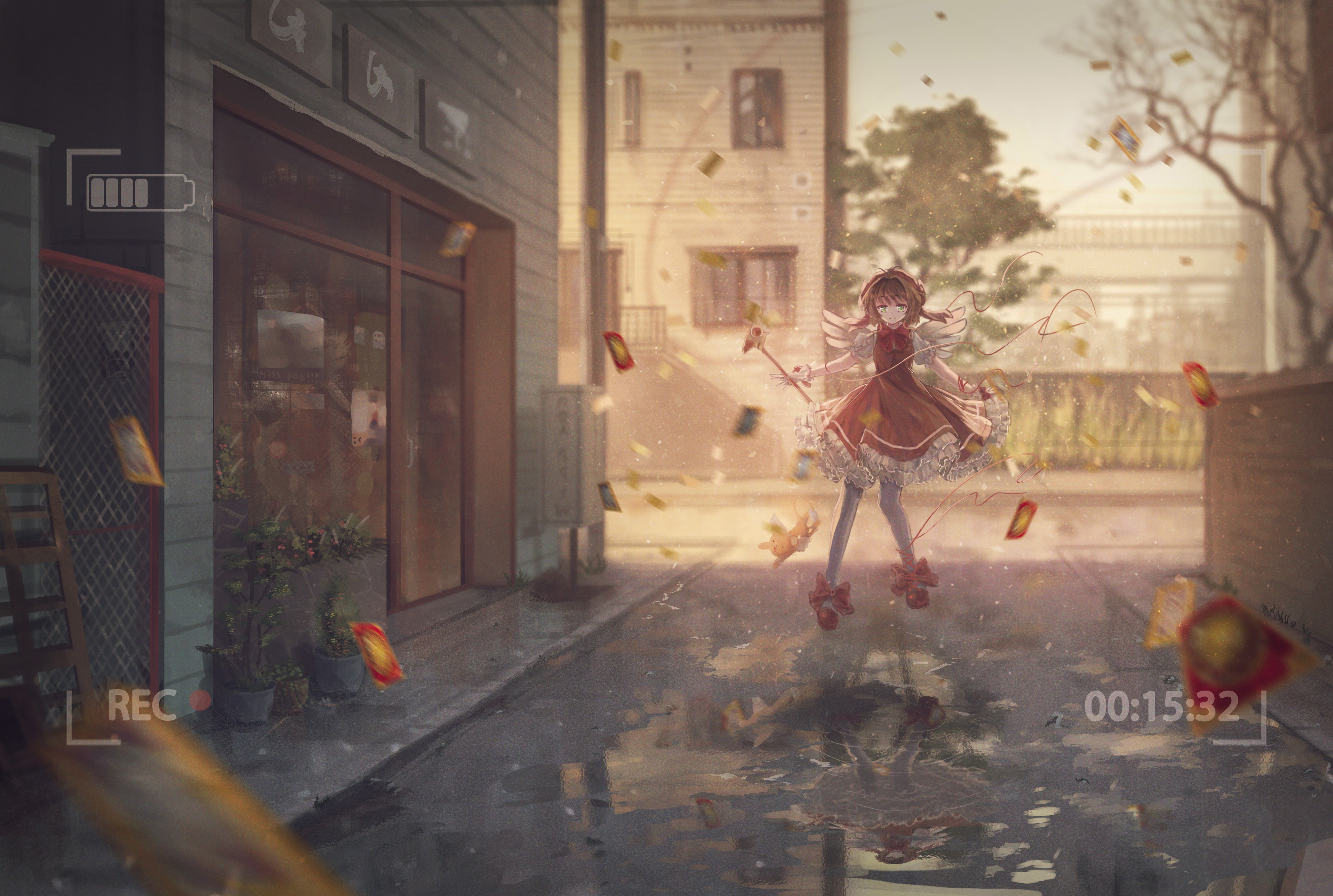 Card Captor Sakura, anime girls, Kerberos (Cardcaptor Sakura), 2K, Kinomoto Sakura, HD Wallpaper