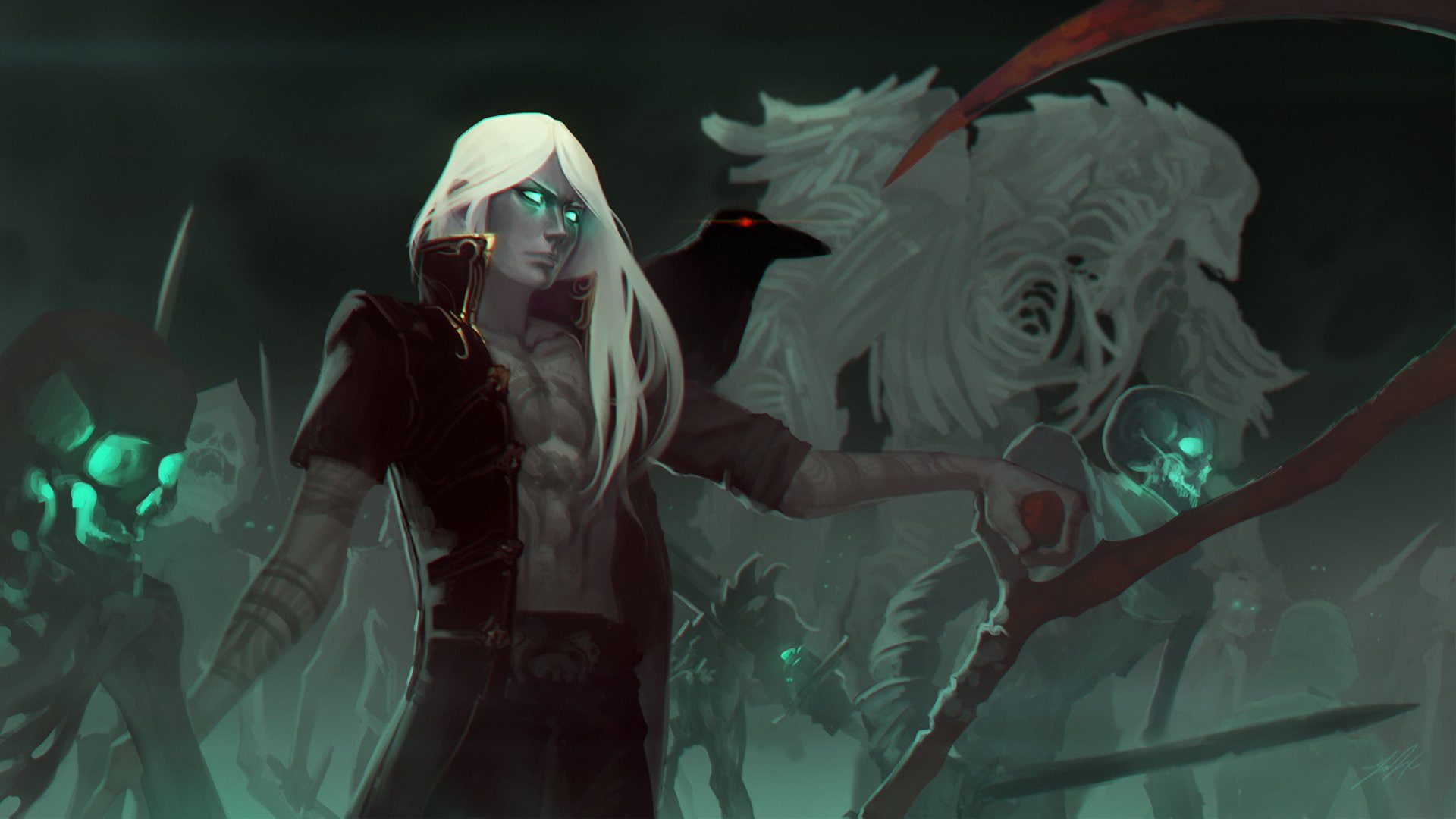 people, 1080P, mask, real people, adult, performance, three quarter length, Necromancer, mystery, Crow, Sorcerer, Fantasy, women, standing, holding, disguise, HD Wallpaper