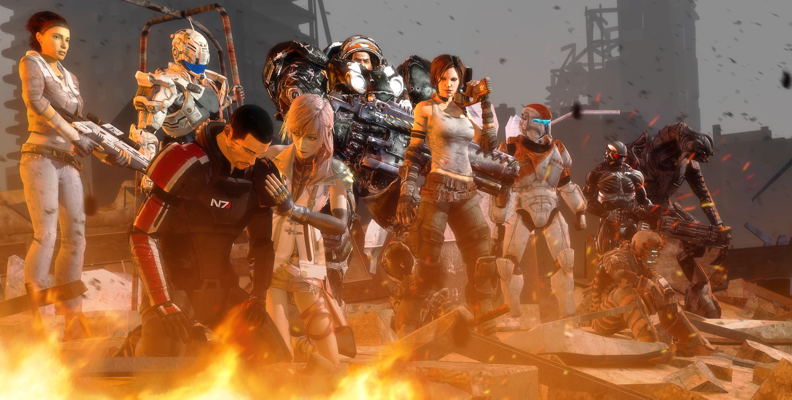 adult, photographing, technology, game, Crysis, leisure activity, Star Wars, men, group of people, render, large group of people, Half-Life 2, arts culture and entertainment, HD Wallpaper