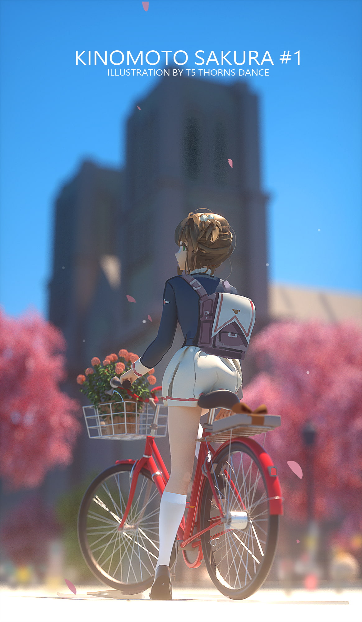 1080P, anime girls, Kinomoto Sakura, Card Captor Sakura, Phone HD Wallpaper