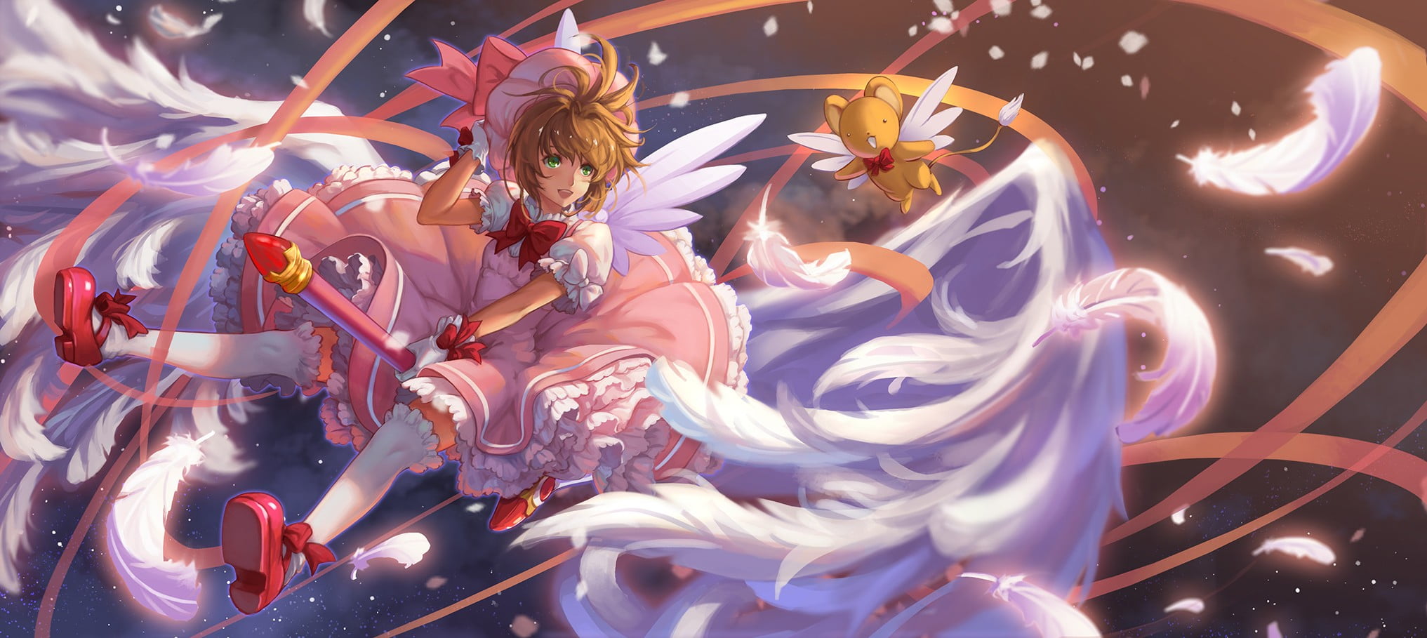 motion, dancing, indoors, art and craft, Card Captor Sakura, celebration, adult, people, decoration, event, lighting equipment, arts culture and entertainment, HD Wallpaper