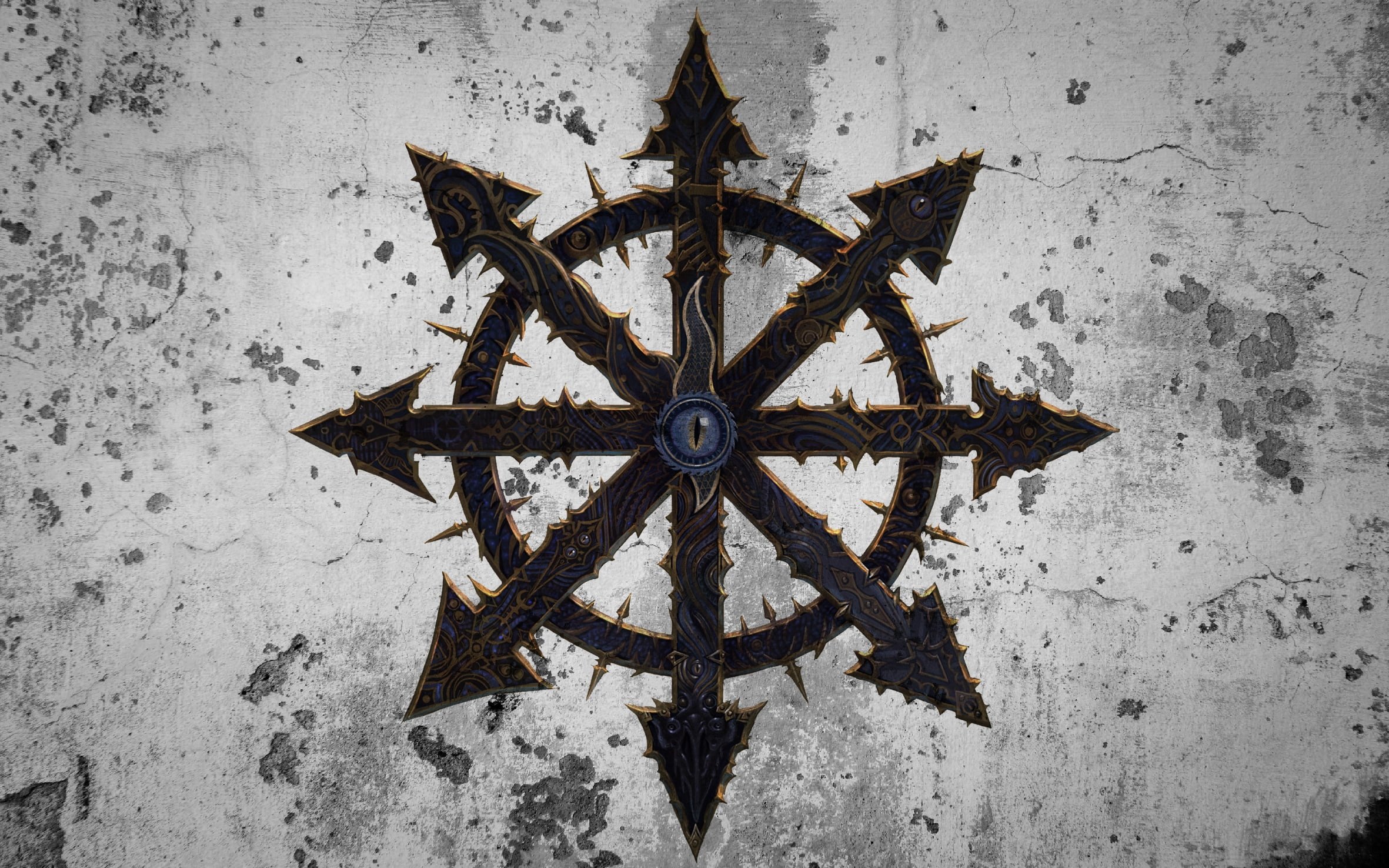 art, tzeentch, warhammer, hd, space, chaos, x, stars, symbol, 1080P, HD Wallpaper