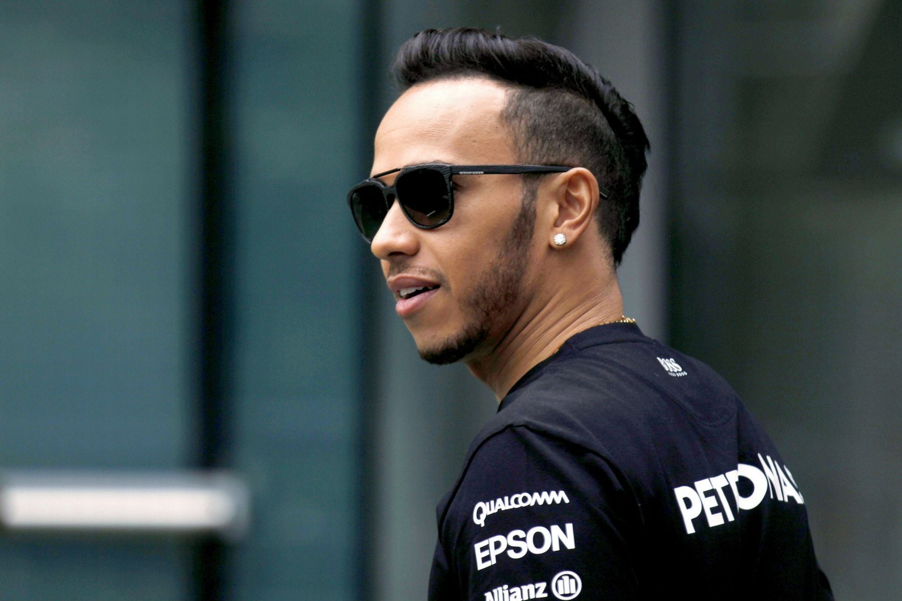 security staff, hairstyle, adult, sunglasses, glasses, formula one, real people, beard, standing, men, mbe, young men, driver, portrait, looking, one person, HD Wallpaper