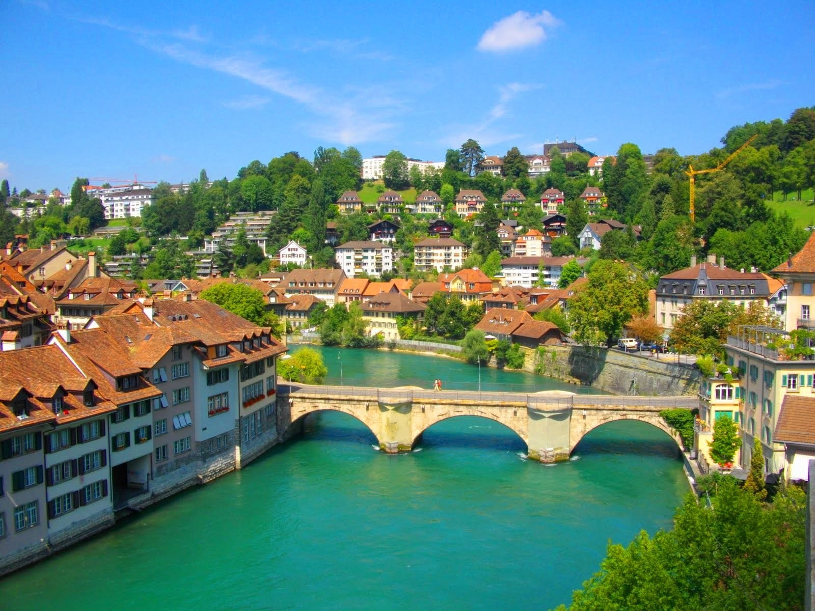 switzerland, rivers, cityscapes, bridges, 720P, bern, HD Wallpaper