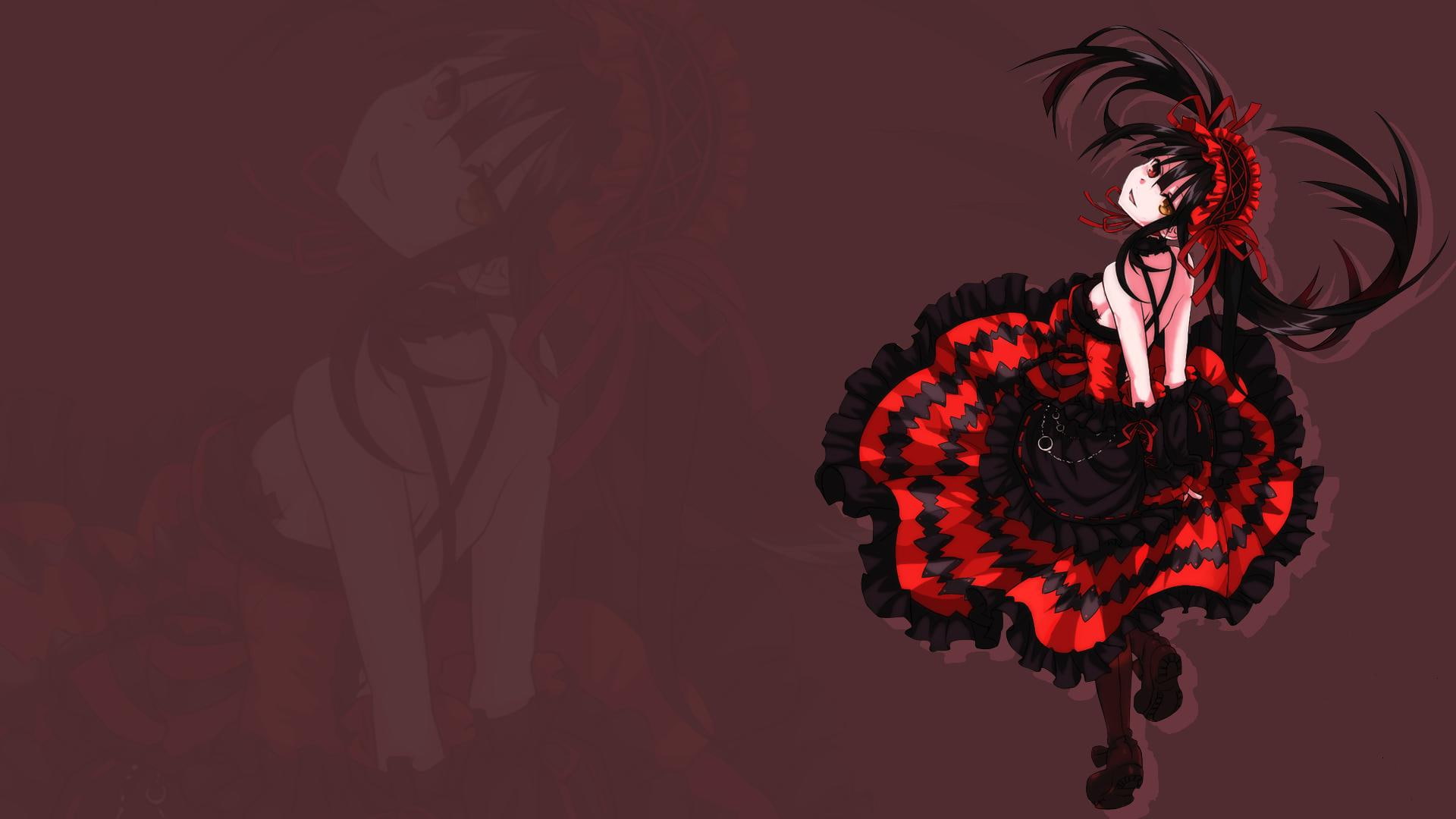 kurumi, date a live, dress, 1080P, tokisaki, tokisaki kurumi, live, heterochromia, date, anime, anime girls, girls, HD Wallpaper