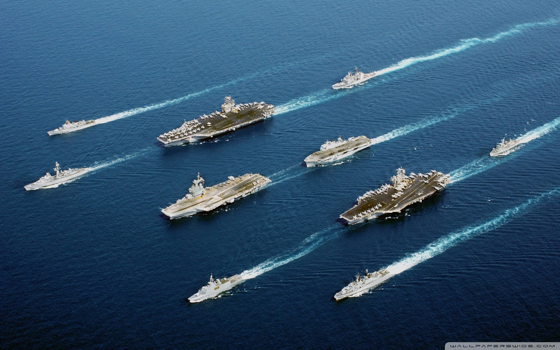 navy, military, nautical vessel, outdoors, mode of transportation, cruise, brown, shipping, no people, nature, fleets, day, high angle view, aircraft carrier, HD Wallpaper