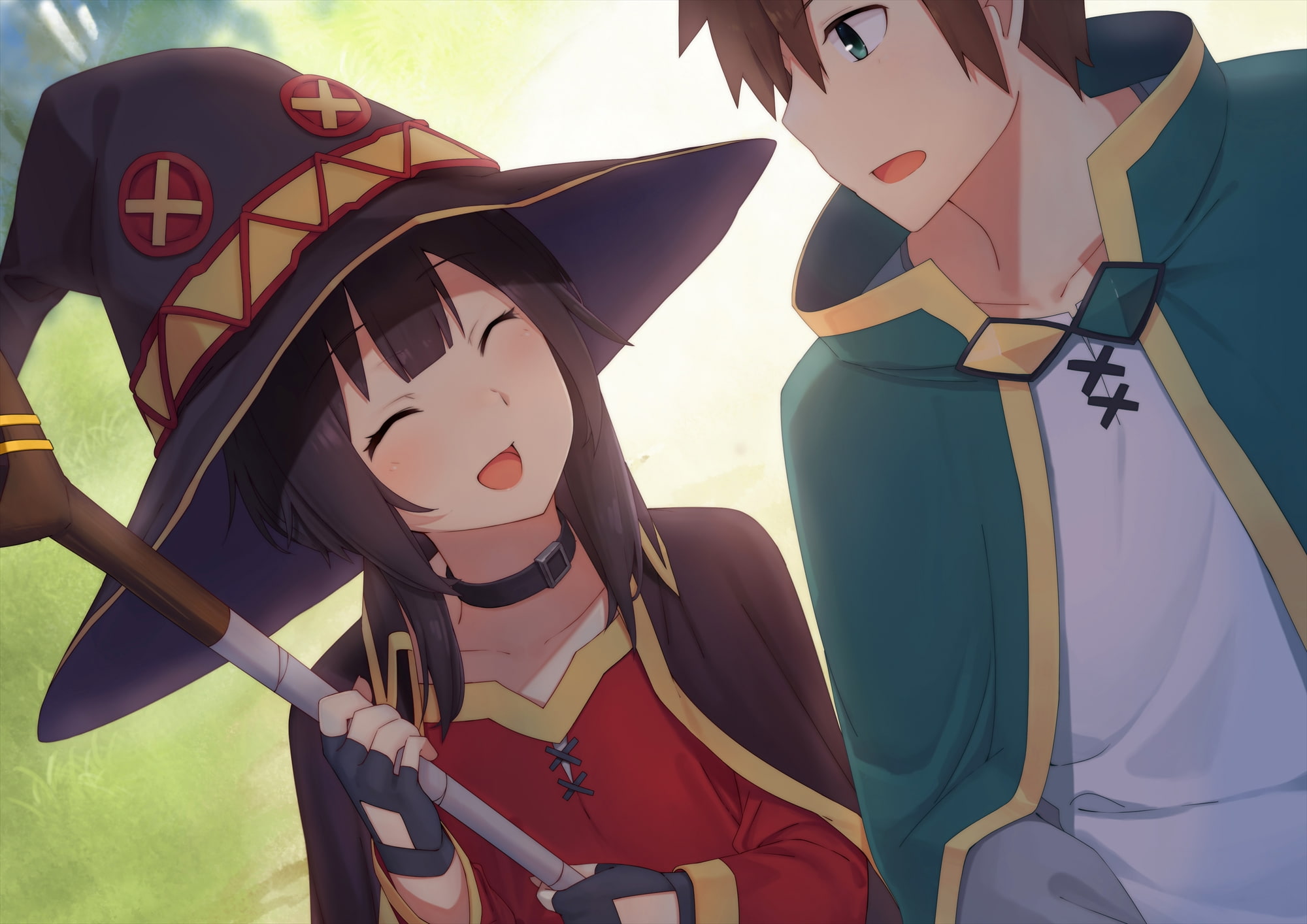 Megumin (KonoSuba), 1080P, KonoSuba, Anime, Kazuma Satou, KonoSuba – God’s blessing on this wonderful world!!, HD Wallpaper