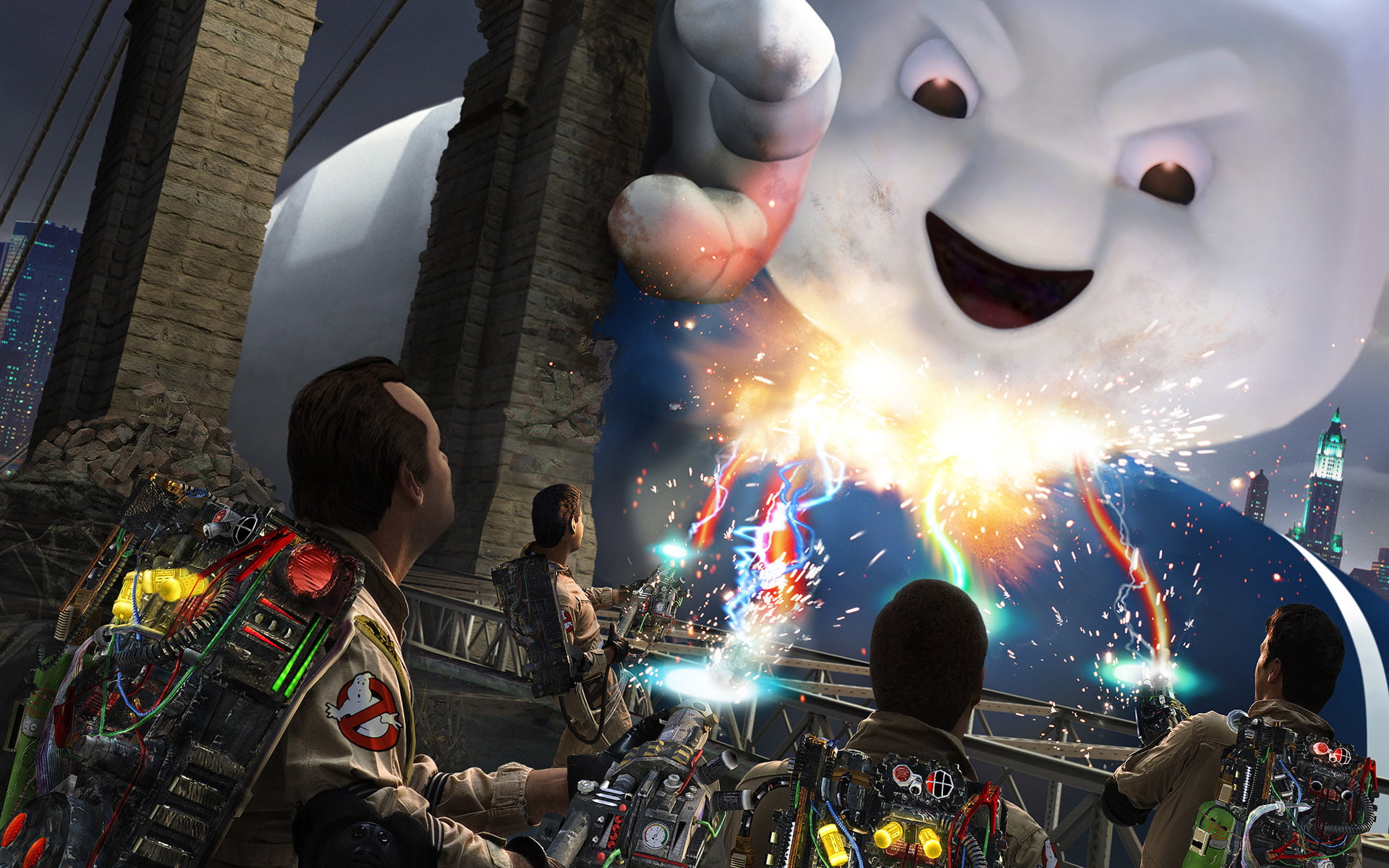 movie, movies, 1080P, hd, marshmallow, ghostbusters, d, HD Wallpaper