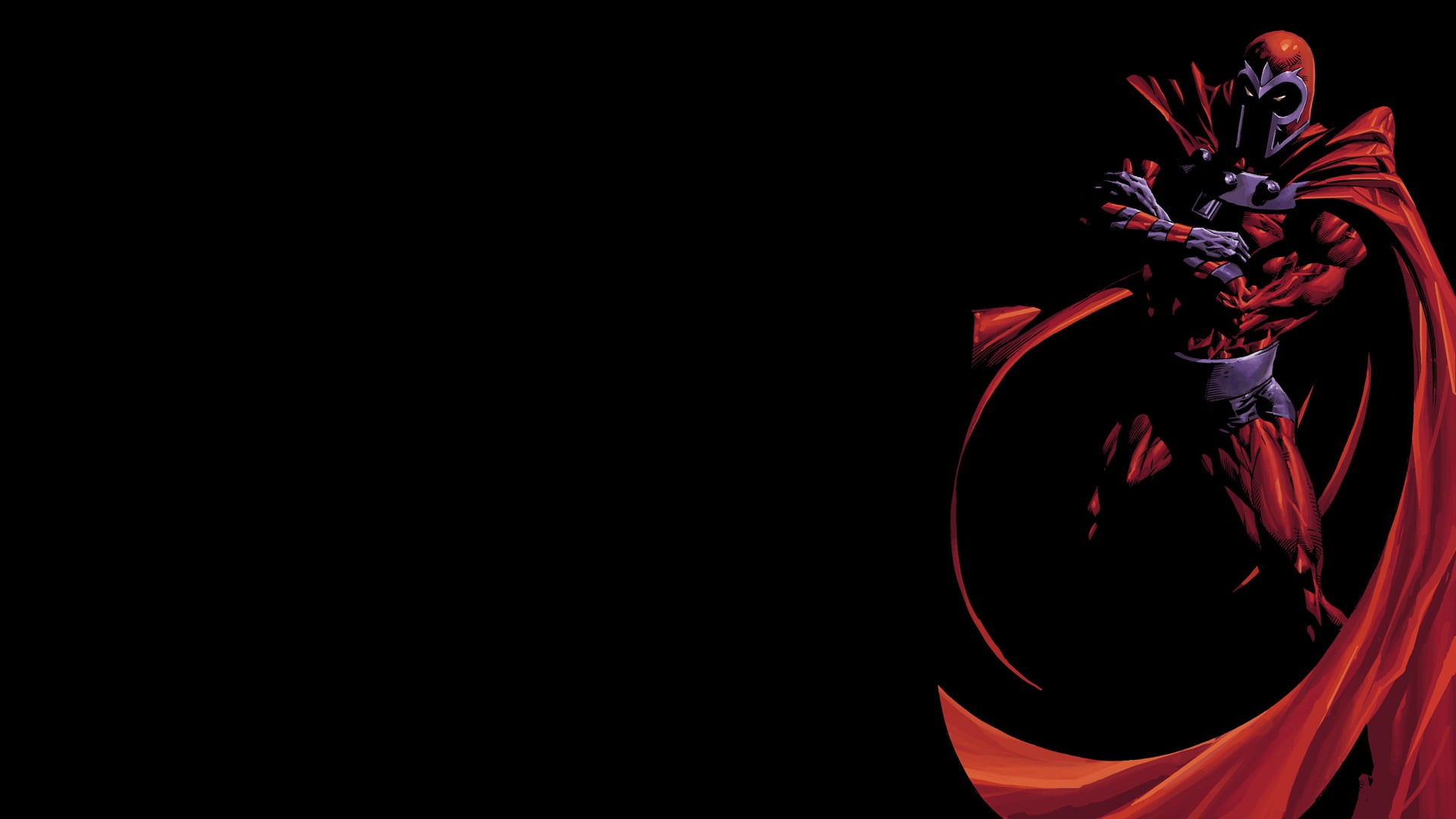 illuminated, X-Men, Marvel Comics, dark, red, front view, statue, representation, art and craft, purple, copy space, 1080P, sculpture, clothing, lifestyles, HD Wallpaper