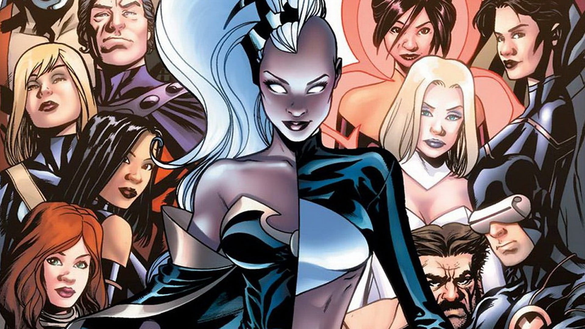 digital, young adult, marvel, women, Cyclops, spectator, adult, females, Storm (character), 1080P, Psylocke, arts culture and entertainment, people, comics, HD Wallpaper