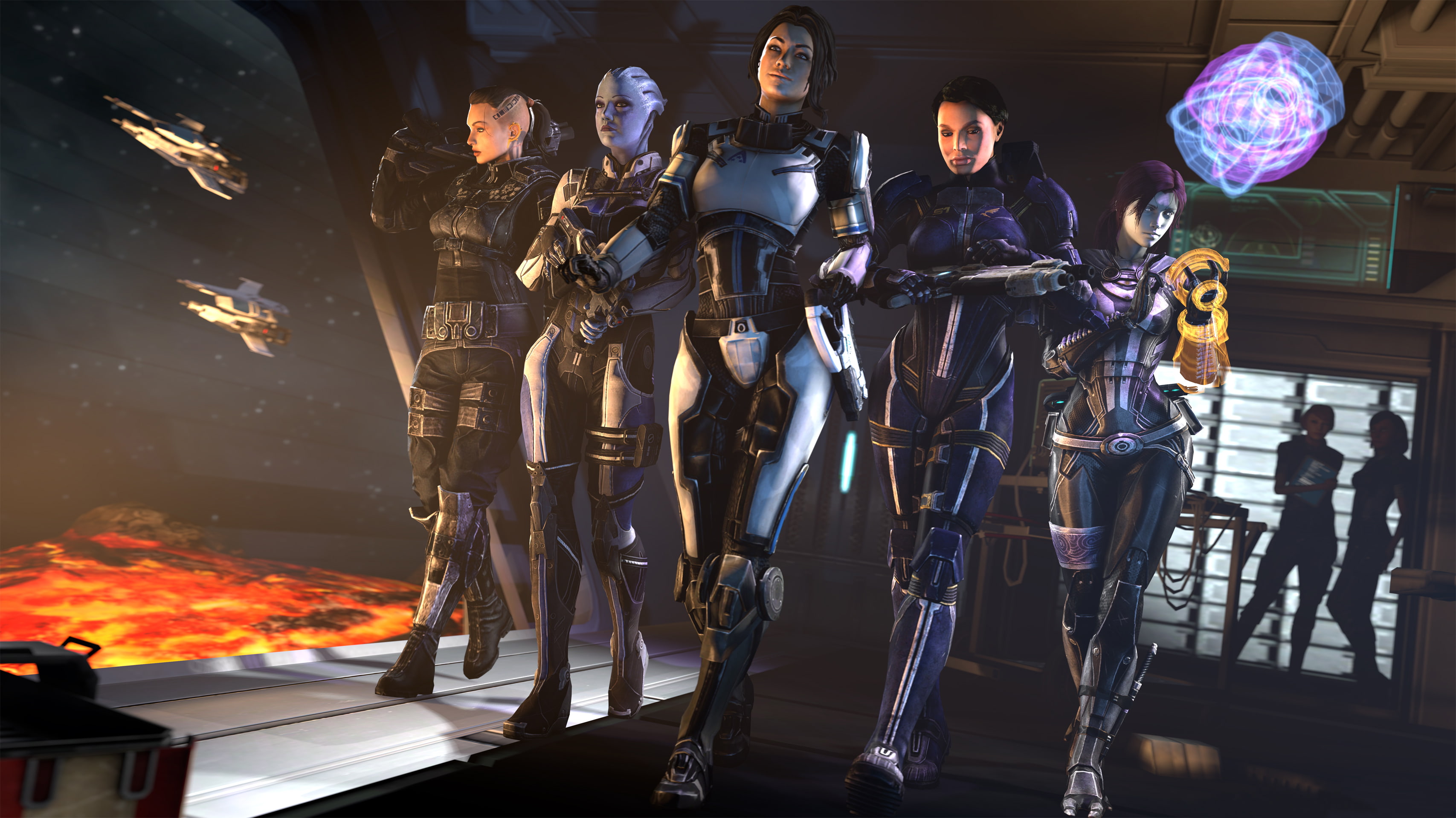 girls, tali, Ashley Williams, Subject Zero, Liara T Soni, 2K, Glubinny Zorah nar Rayya, mass effect, Miranda Lawson, Jack, asari, quarian, HD Wallpaper