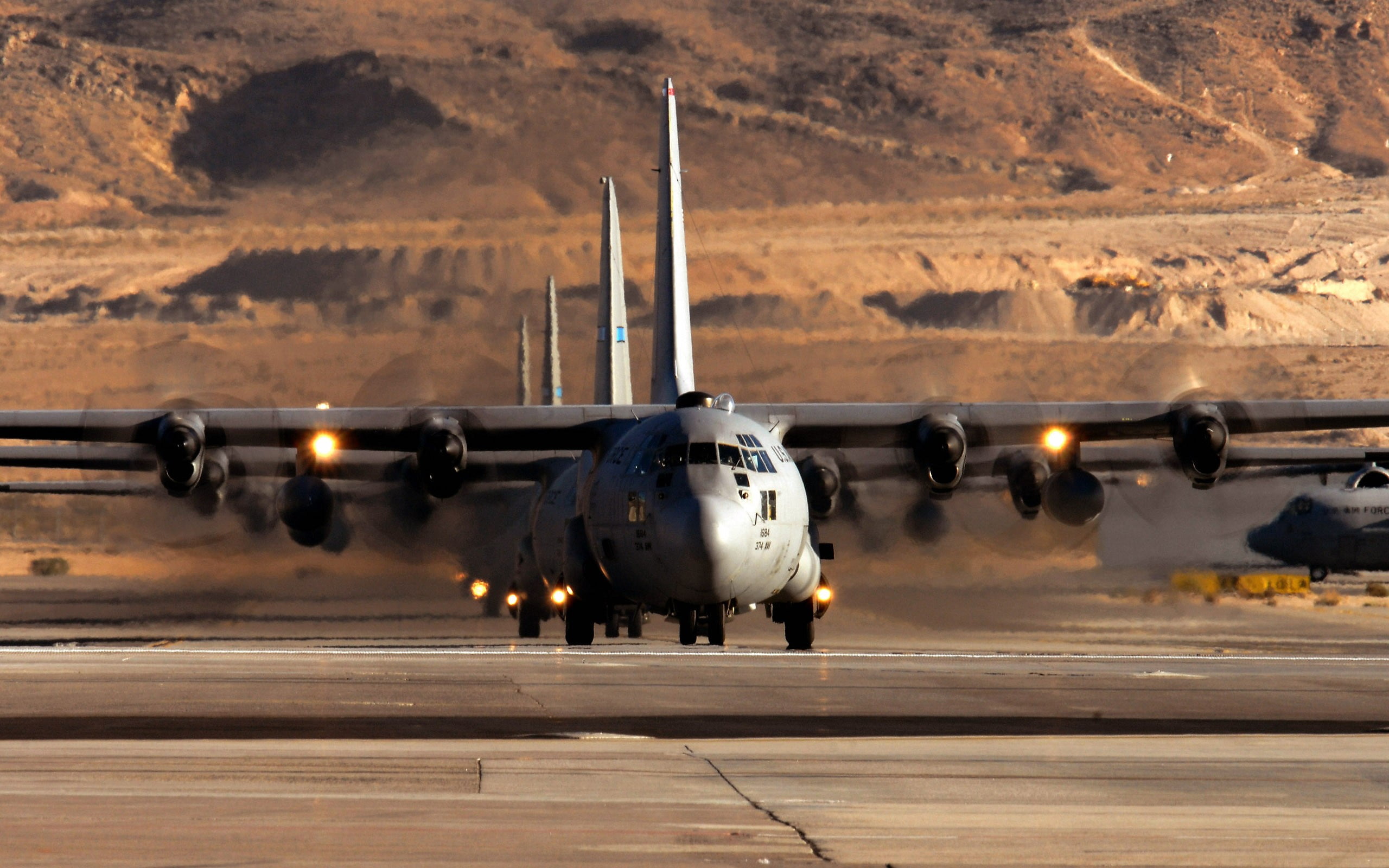gray, army, outdoors, mountain, transportation, on the move, airport runway, public transportation, air vehicle, 2K, military aircraft, plane, road, day, HD Wallpaper