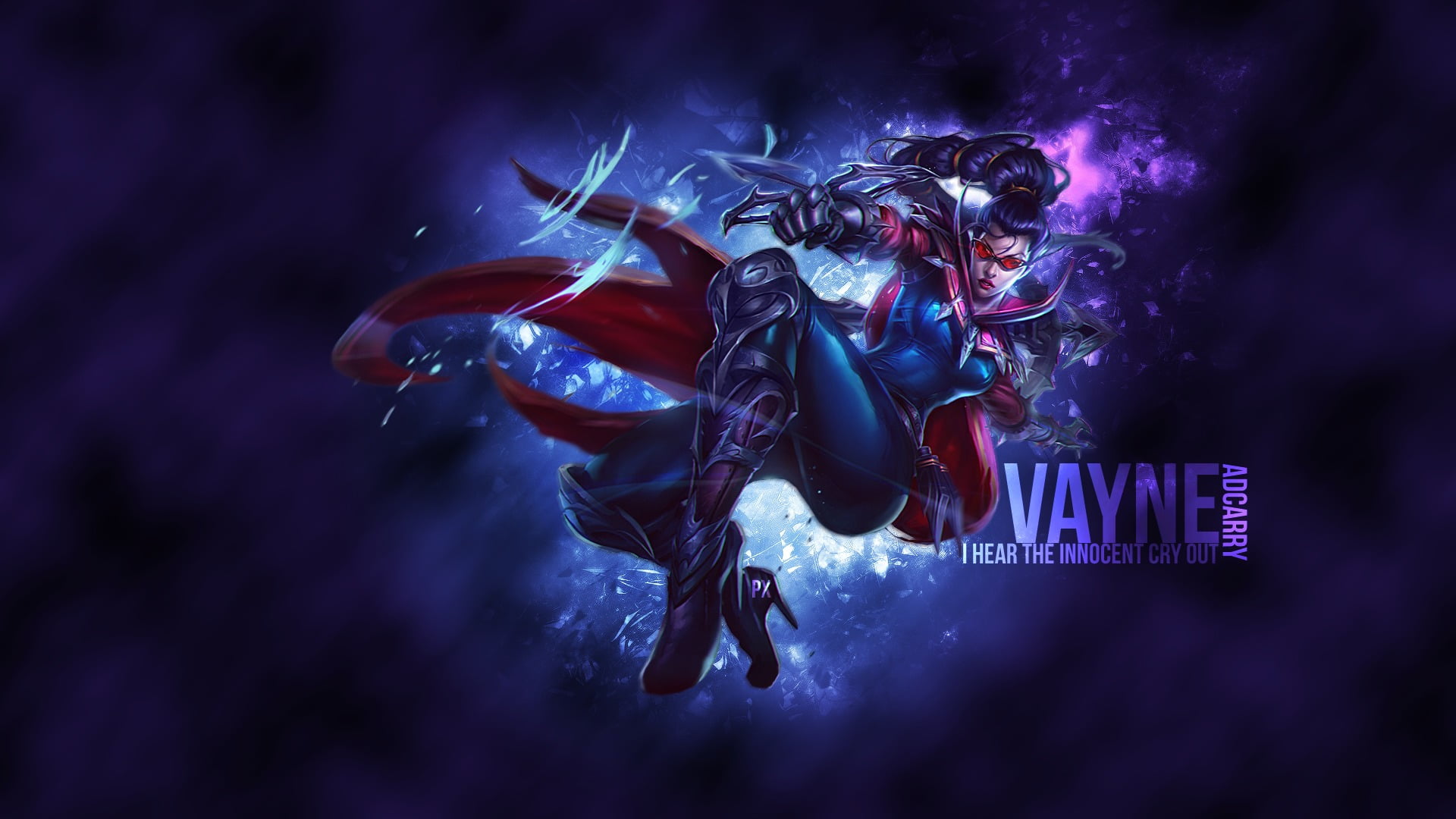 vitality, night, arts culture and entertainment, League of Legends, nature, purple, motion, Vayne (League of Legends), men, illuminated, one person, HD Wallpaper