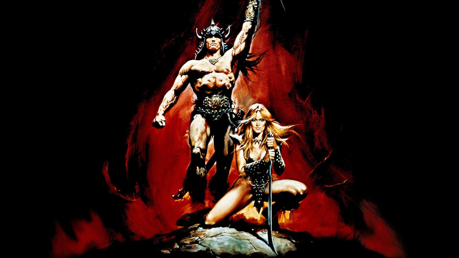 rock, marine, one animal, Conan the Barbarian, studio shot, red, close-up, animals in the wild, animal wildlife, dark, indoors, black background, underwater, HD Wallpaper