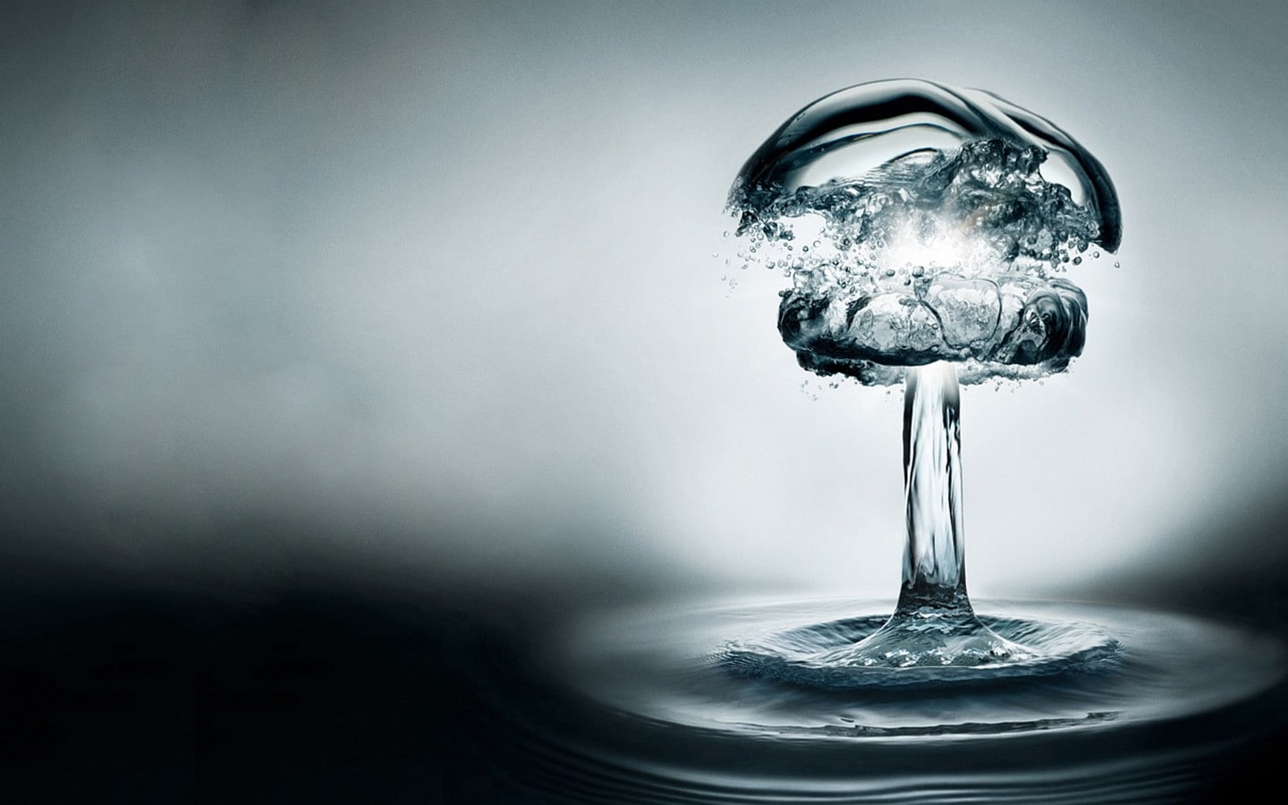 digital art, liquid, atomic bomb, 720P, HD Wallpaper
