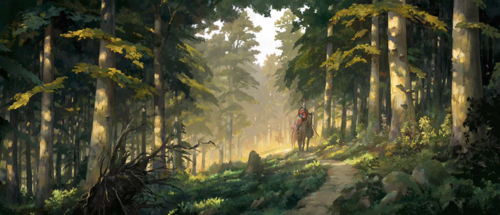 Kingdom Come: Deliverance, horse riding, horse, forest, knight, horseman, 1080P, warrior, artwork, HD Wallpaper