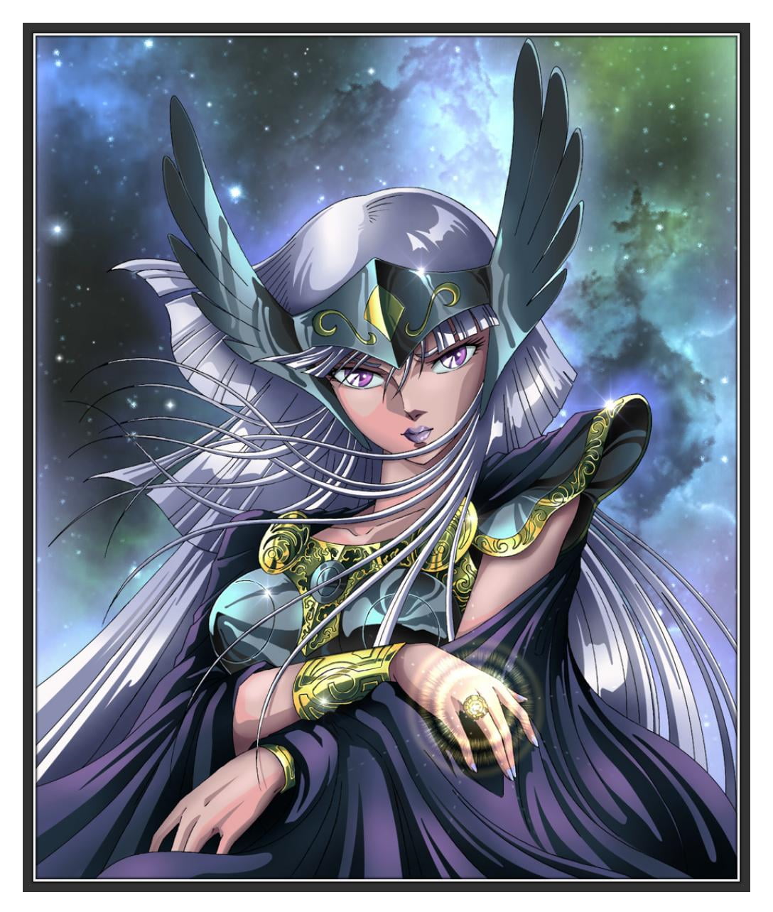 asgard, Saint Seiya, 720P, Hilda, Juni Anker, digital art, Phone HD Wallpaper