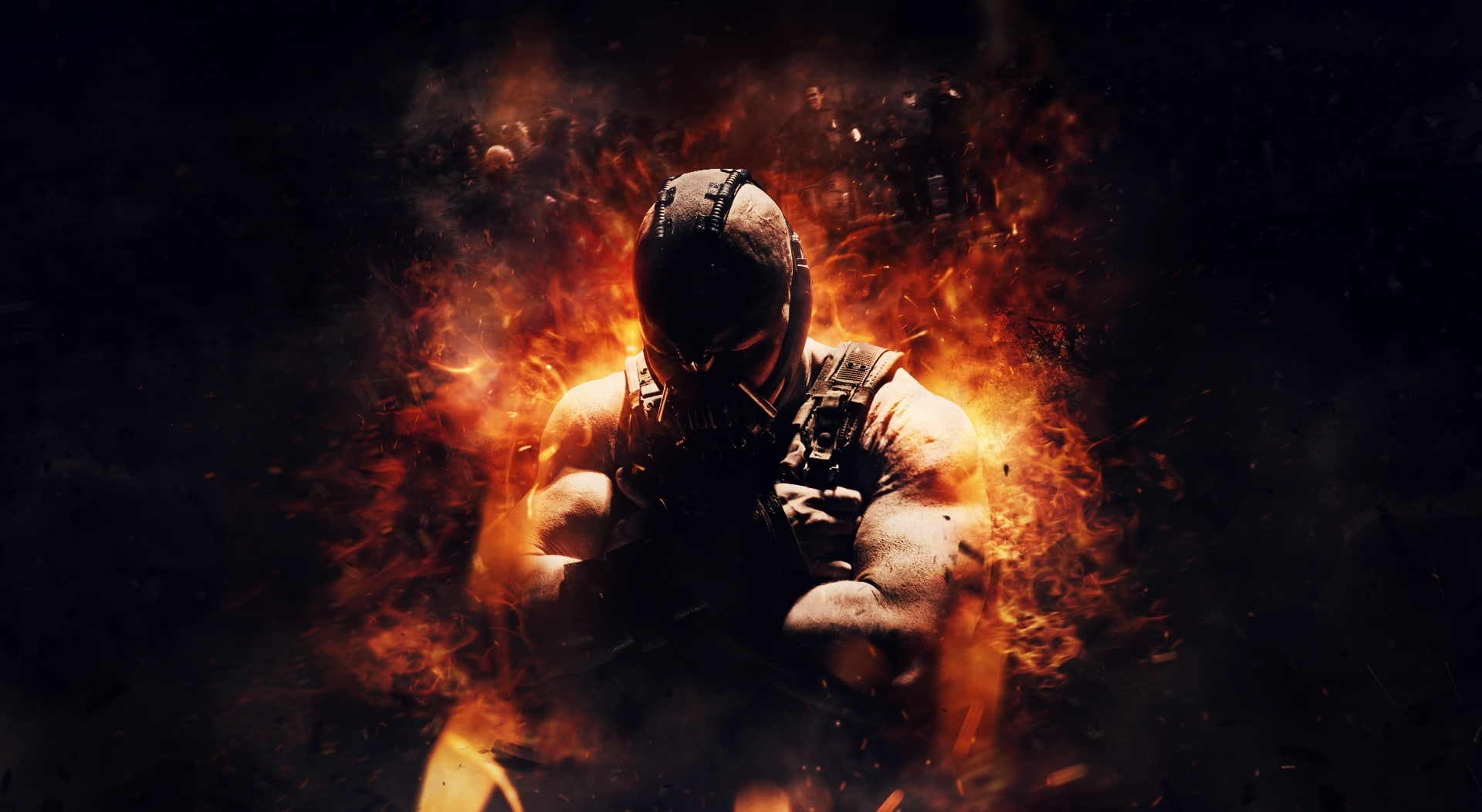 Batman, tom hardy, government, communication, 1080P, fire - natural phenomenon, military, warning sign, sign, flame, Dark, 2012, smoke - physical structure, HD Wallpaper