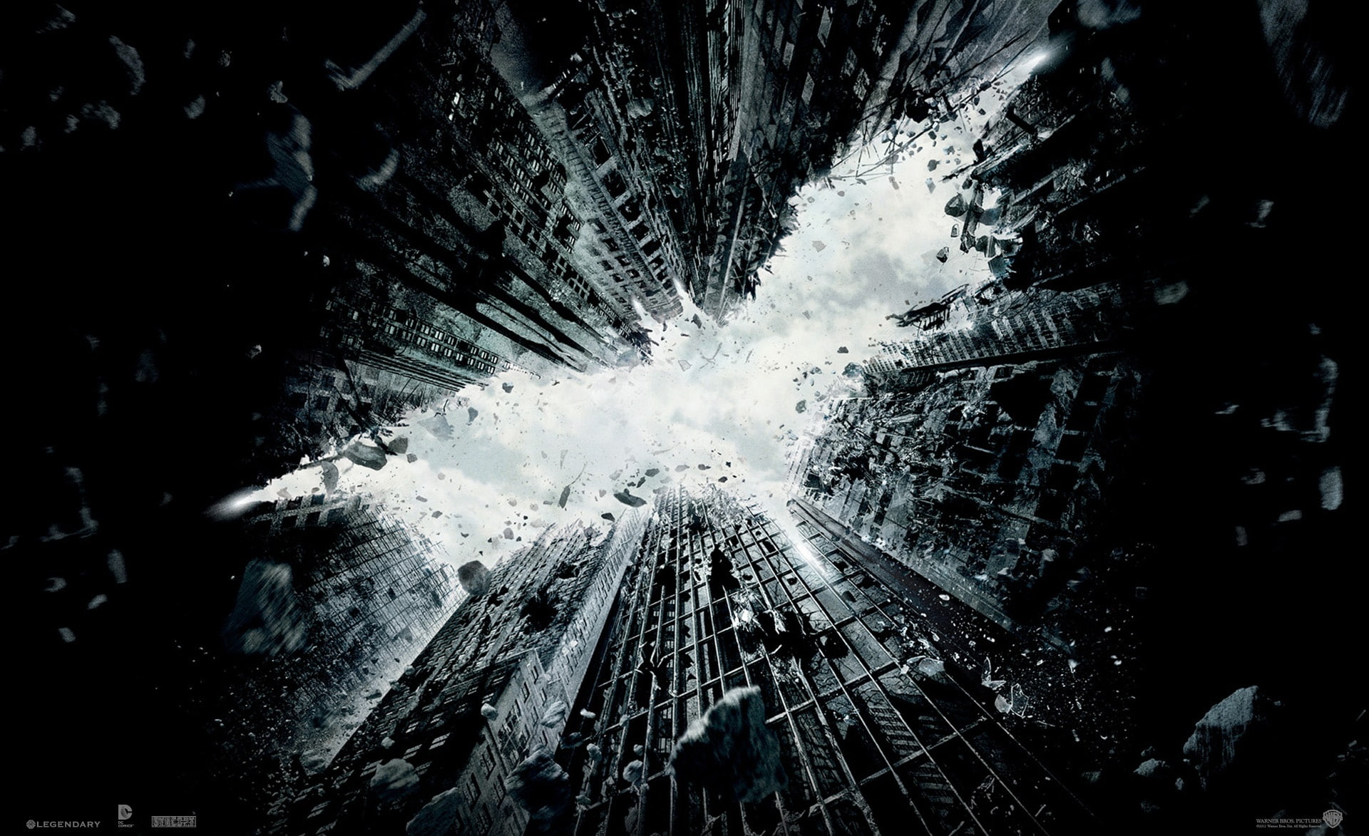 movie, architecture, outdoors, the dark knight, hd, Movies, building exterior, built structure, no people, high angle view, Batman, winter, tree, HD Wallpaper