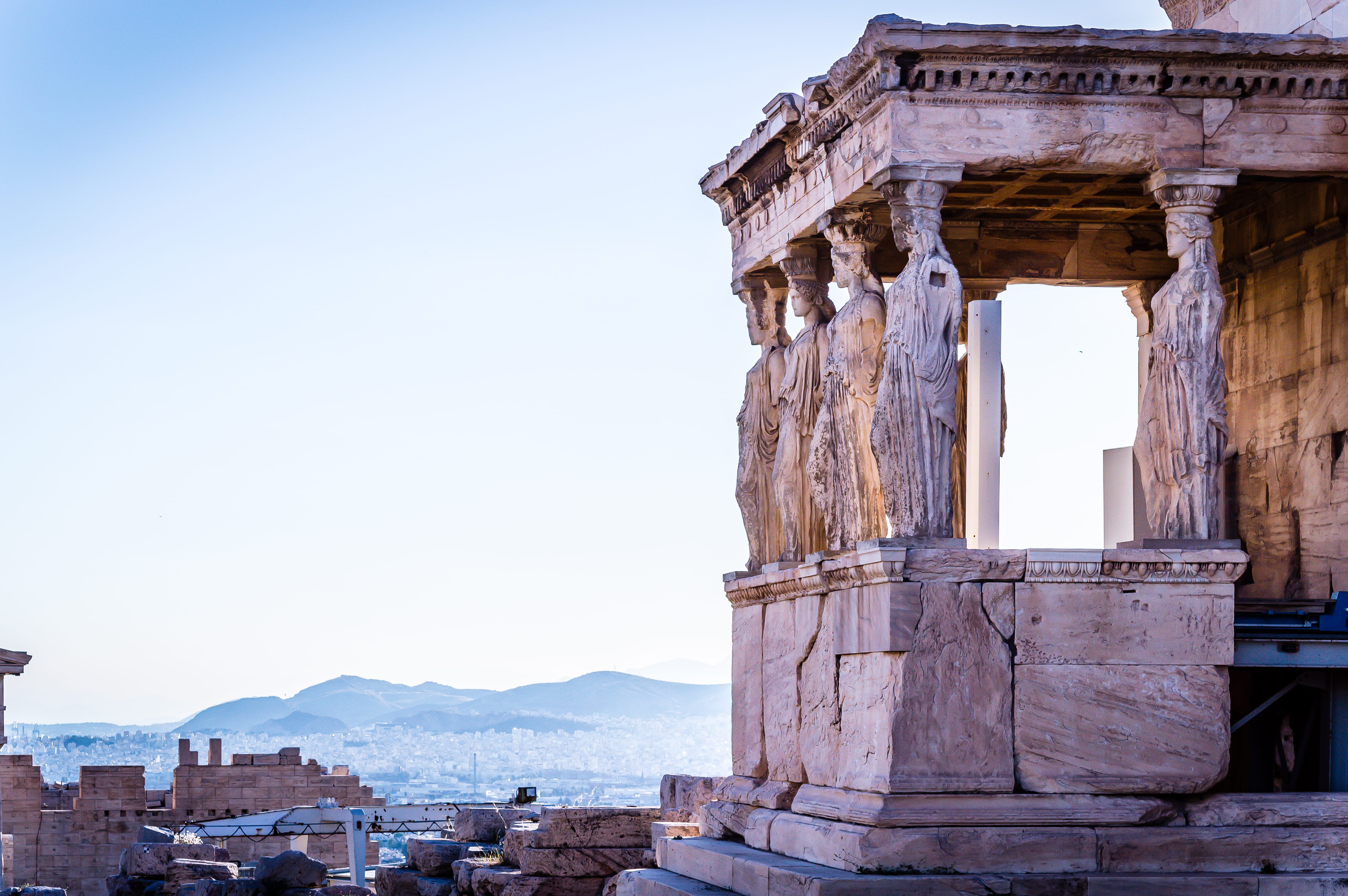 temple, ερέχθειο, the past, building exterior, architecture, day, ancient, greece, erechtheio, άγαλμα, καρυατιδες, erechtheus, tourism, ερεχθειο, travel, HD Wallpaper