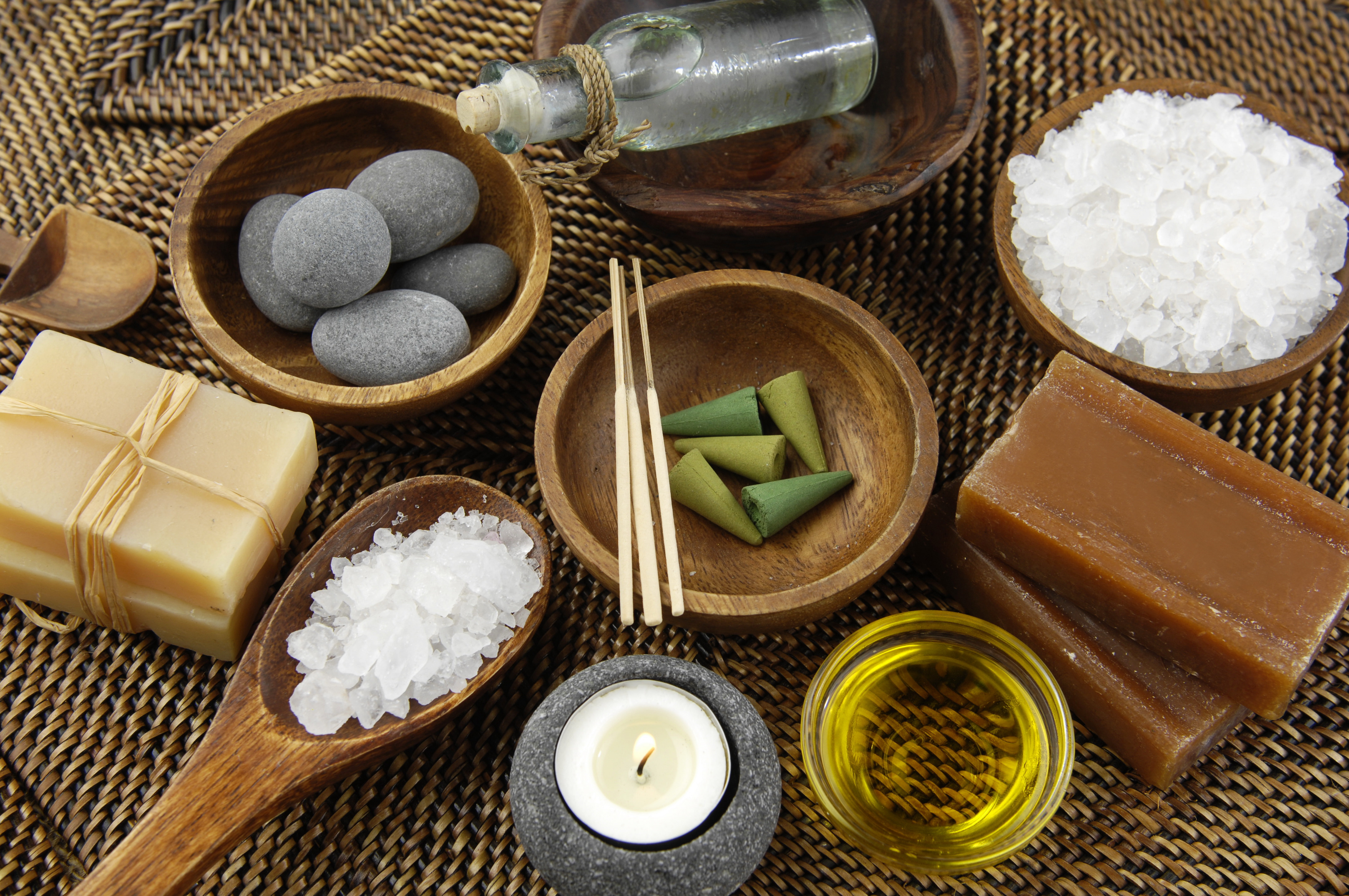 5K, Spa rocks, Spa, candle, soap, sea salt, Spa stones, HD Wallpaper