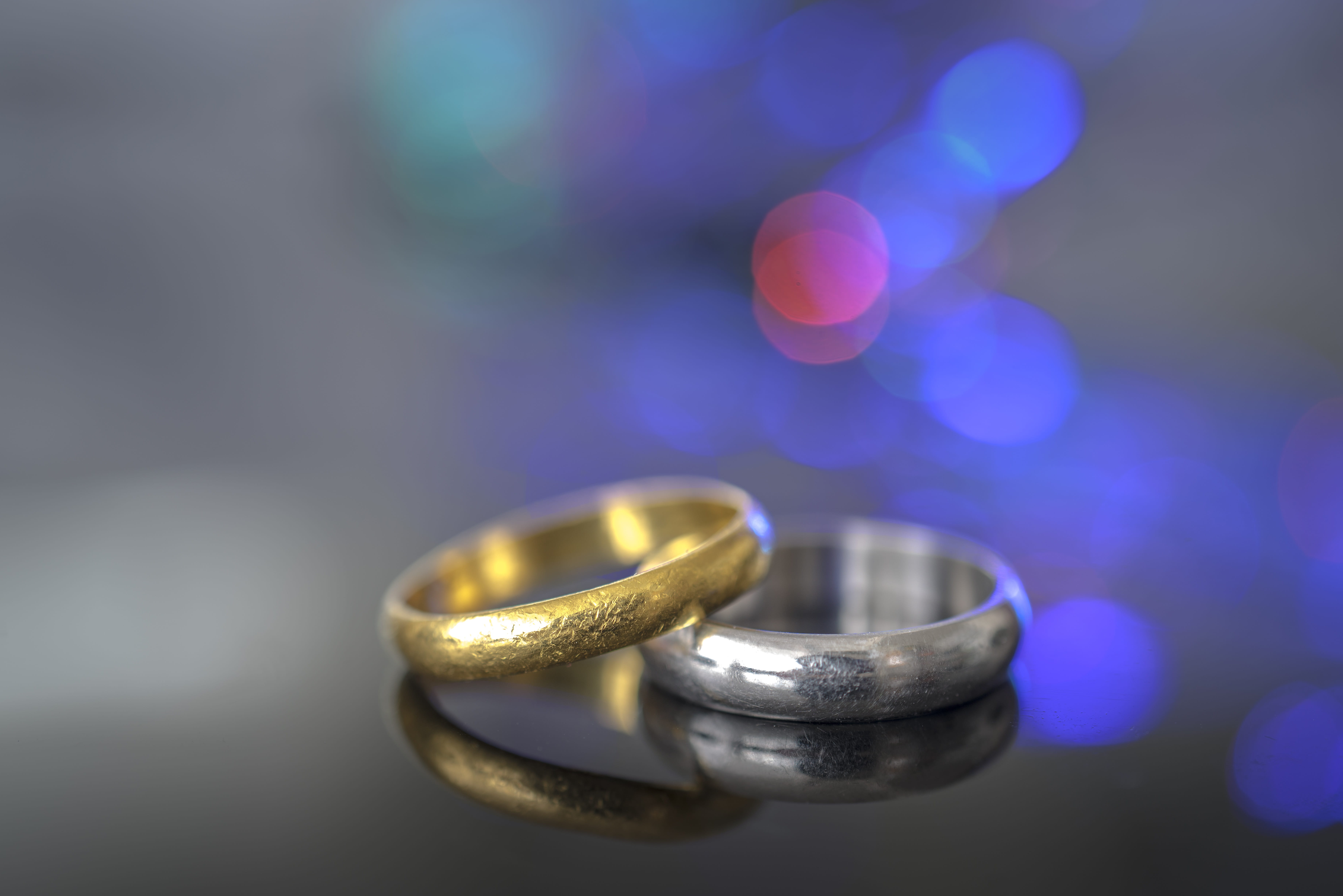 marriage, wedding, proposal, couple, no people, positive emotion, wed, together, pair, silver wedding, gift, emotion, ring, metal, wedding bands, golden, HD Wallpaper