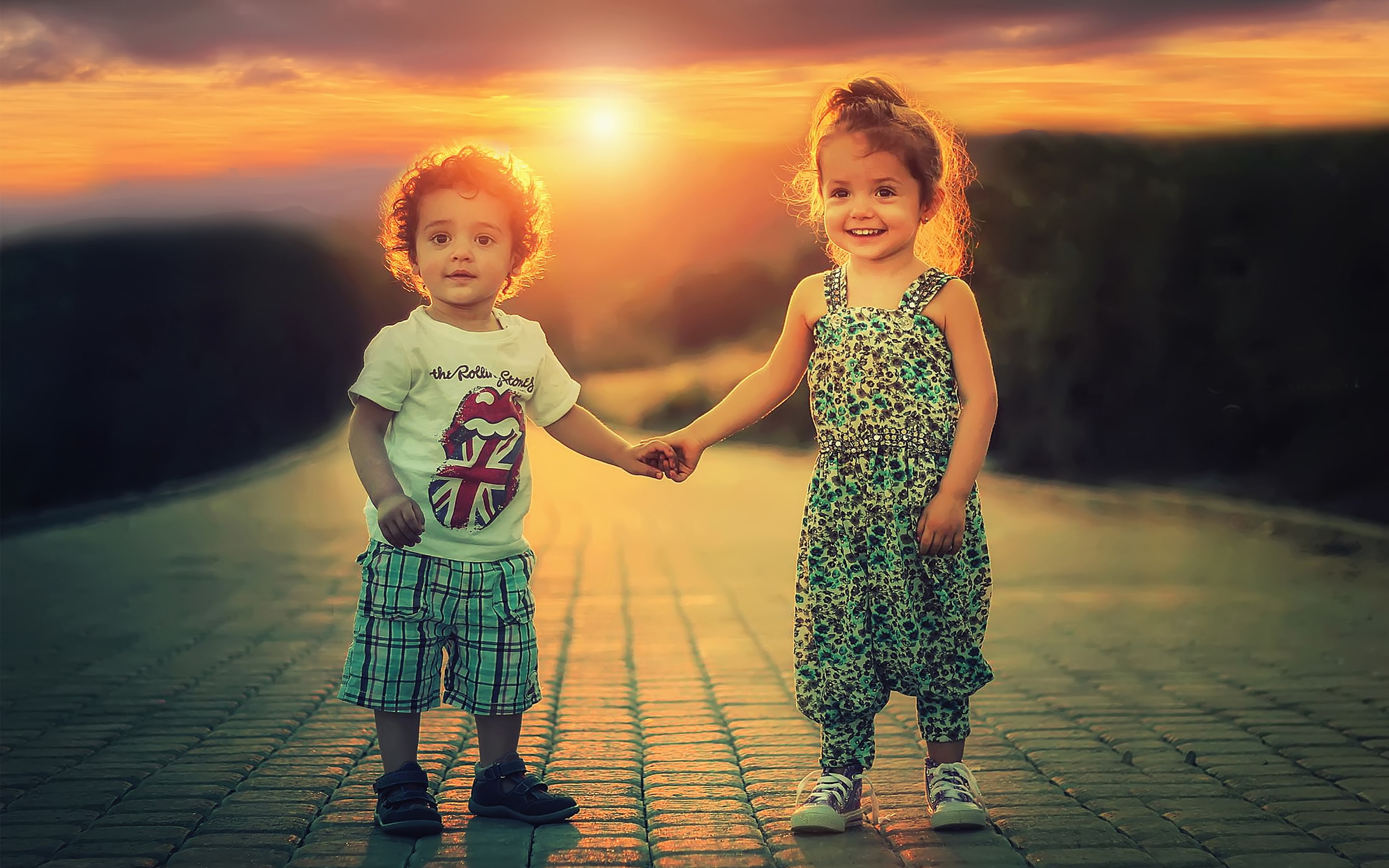 happy, 2K, children, HD Wallpaper