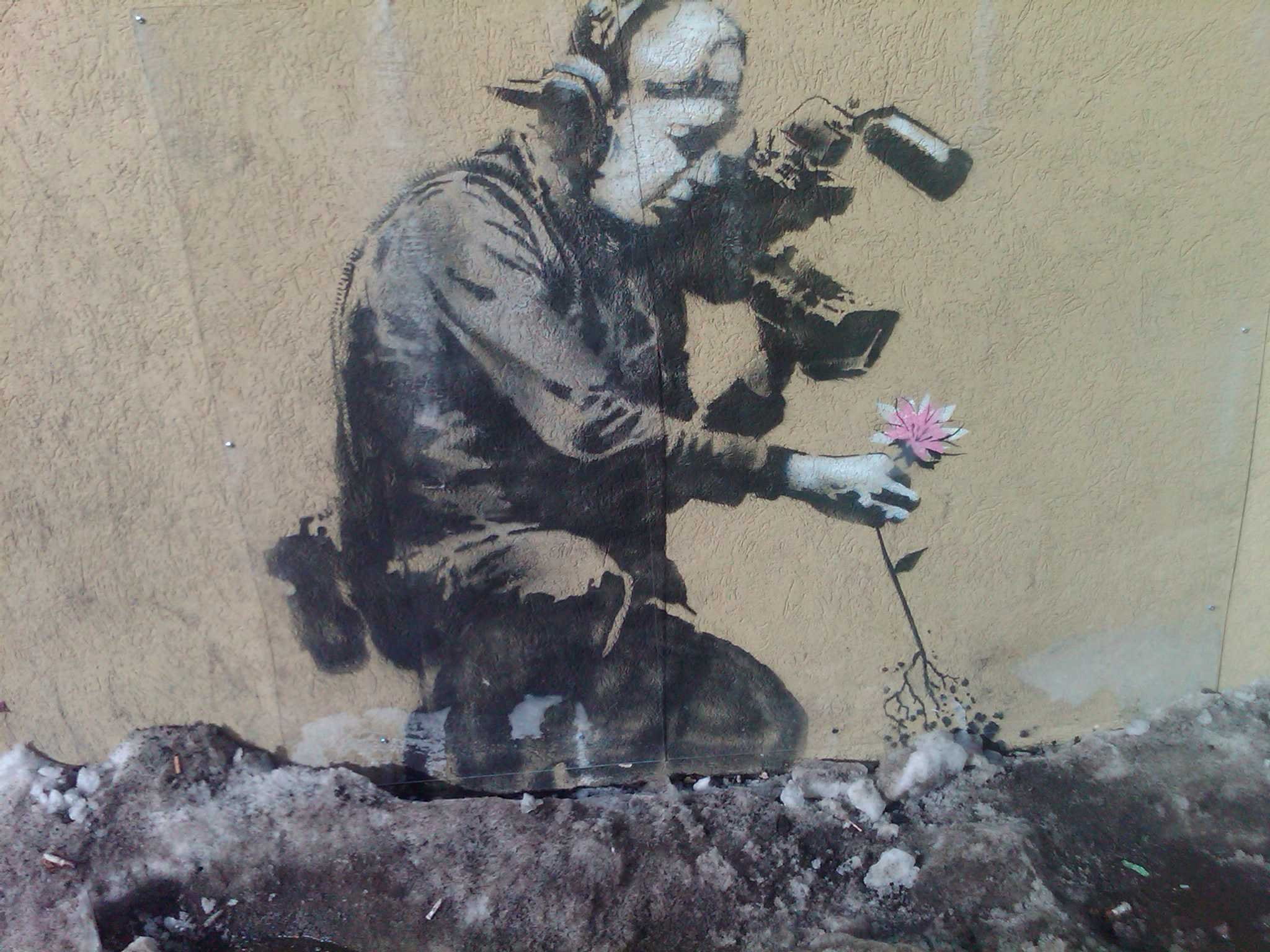 1080P, graffiti, banksy, HD Wallpaper
