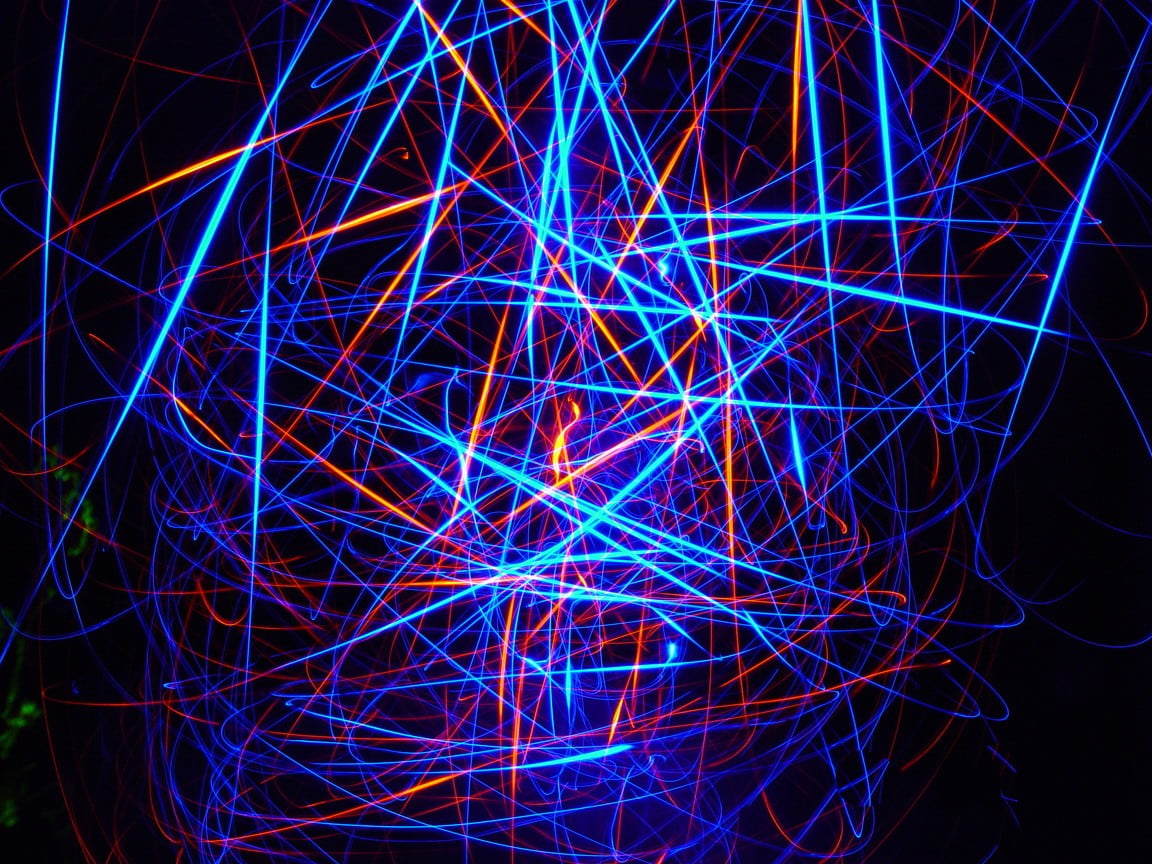 black background, light painting, backgrounds, light - natural phenomenon, computer network, light trail, social networking, futuristic, technology, illuminated, HD Wallpaper