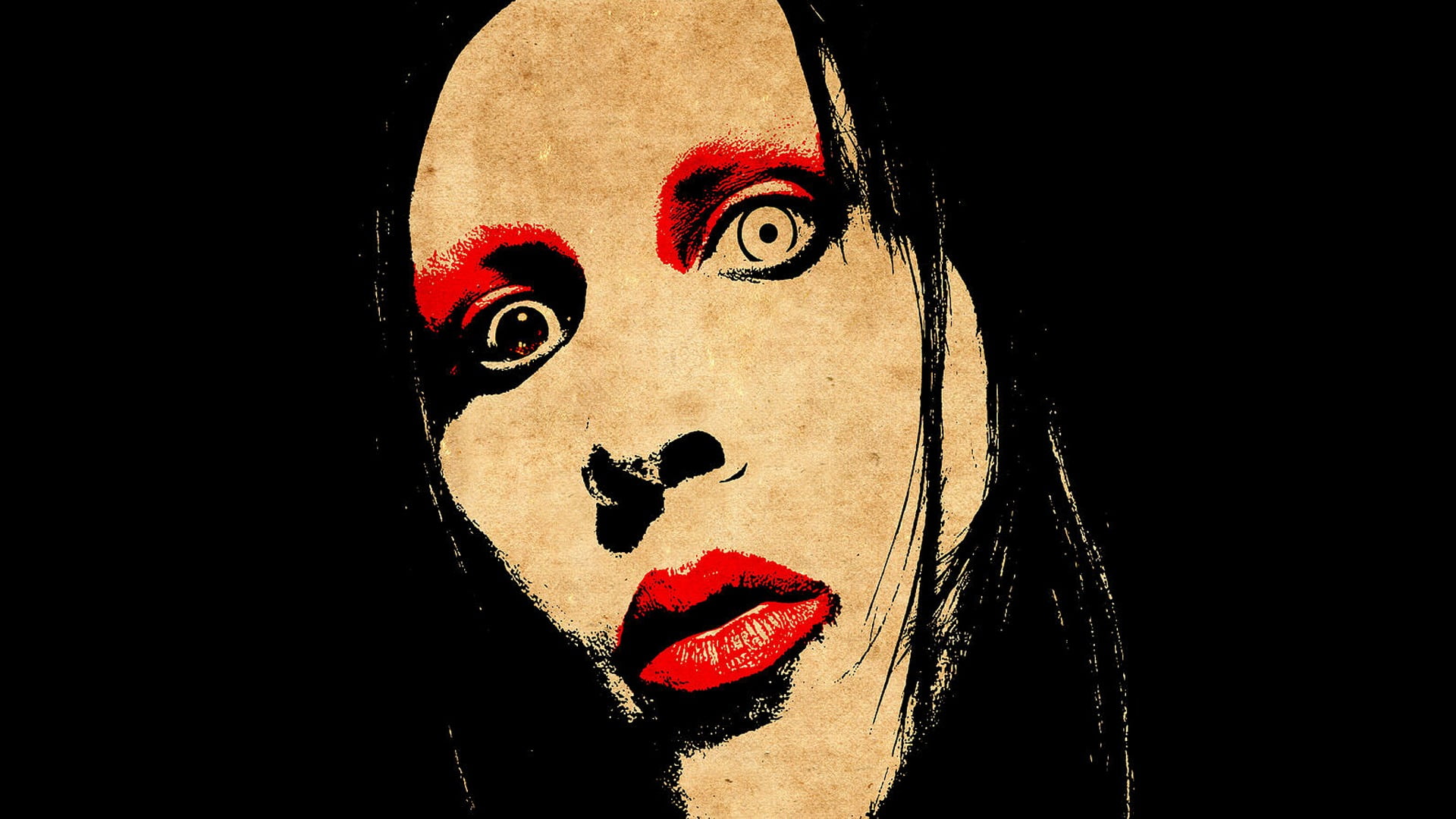 red, headshot, portrait, Marilyn Manson, cut out, indoors, one person, close-up, representation, face, human body part, body part, art and craft, human representation, HD Wallpaper
