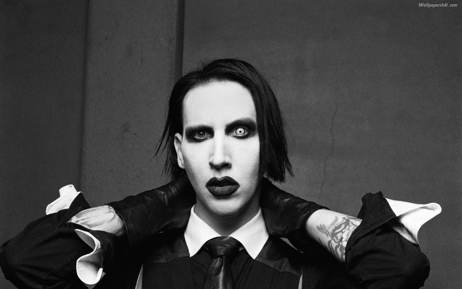 marilyn, shock, rock, heavy, dark, 1080P, glam, industrial, gothic, metal, manson, HD Wallpaper