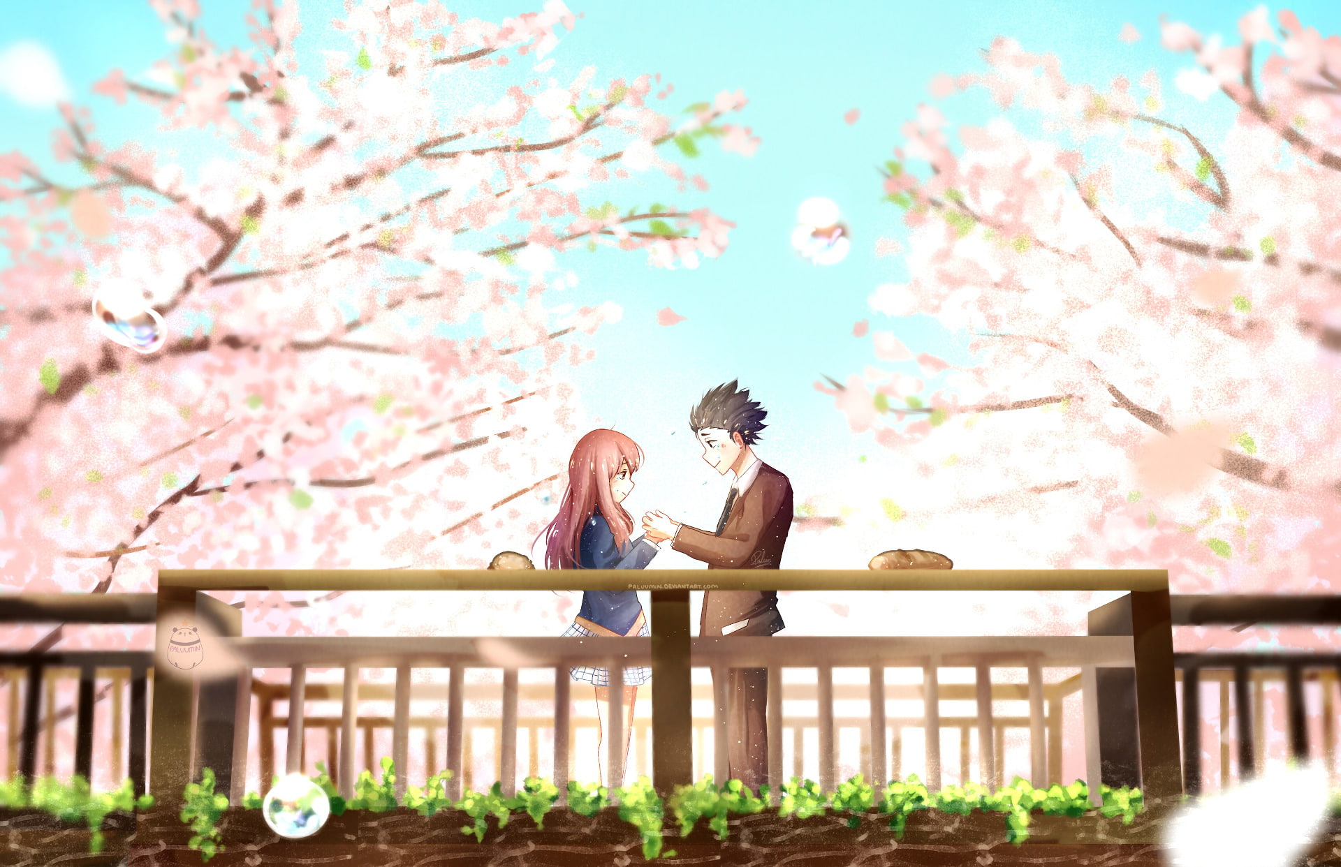 1080P, Anime, Shouya Ishida, Koe No Katachi, Shouko Nishimiya, HD Wallpaper