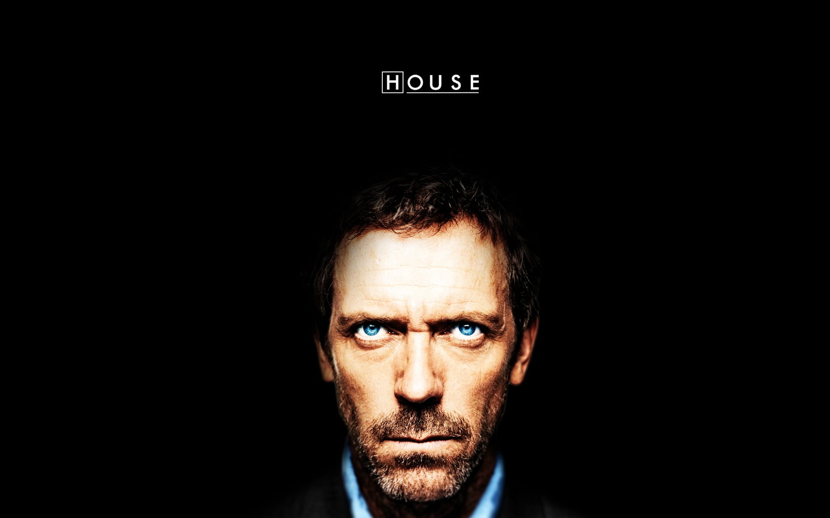 black background, one person, adult, Gregory House, M.D., indoors, young adult, studio shot, real people, 720P, looking at camera, serious, blue eyes, HD Wallpaper