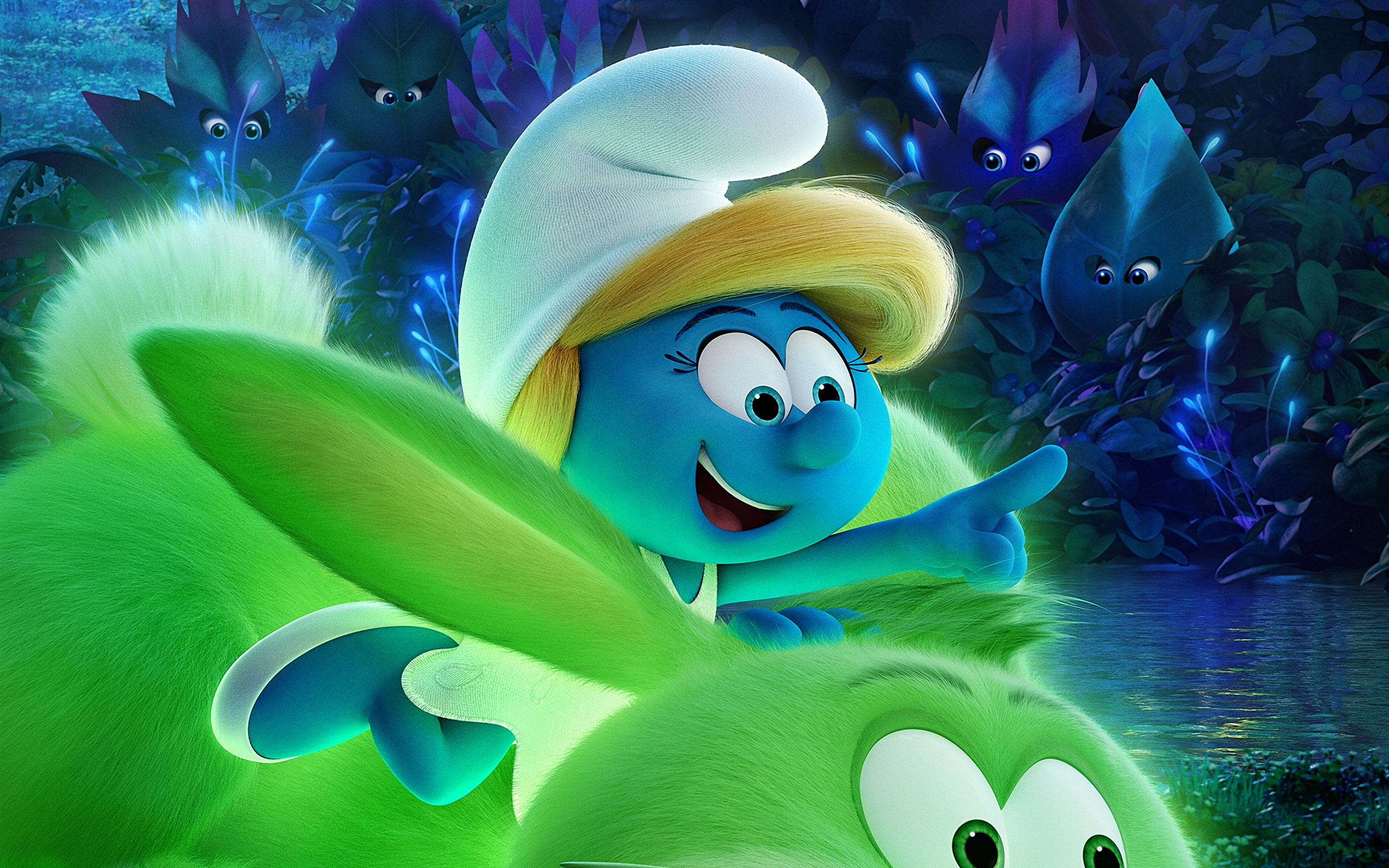smurfs: the lost village, Movies, smurfette, 2K, animation, forest, HD Wallpaper