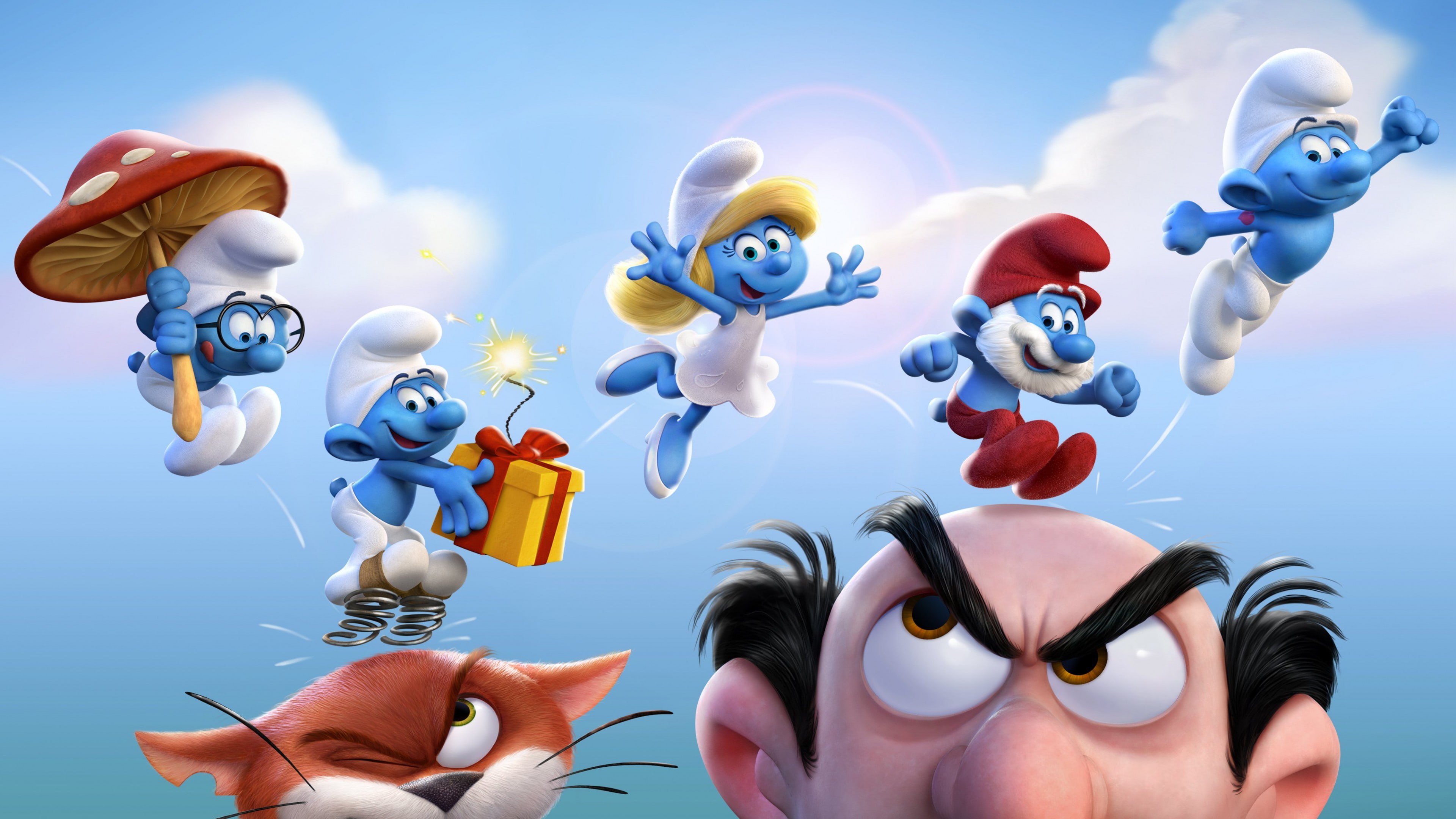 best animation movies, 4K, movie, Smurfs: The Lost Village, Julia Roberts, digital, smurf, Ariel Winter, HD Wallpaper