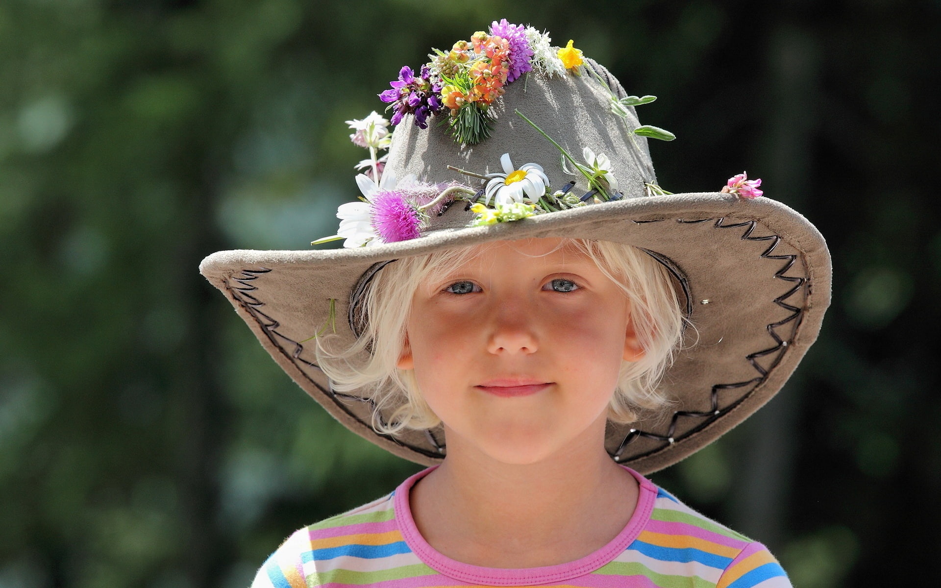 Summer, Cute, 1080P, Hat, Girl, HD Wallpaper
