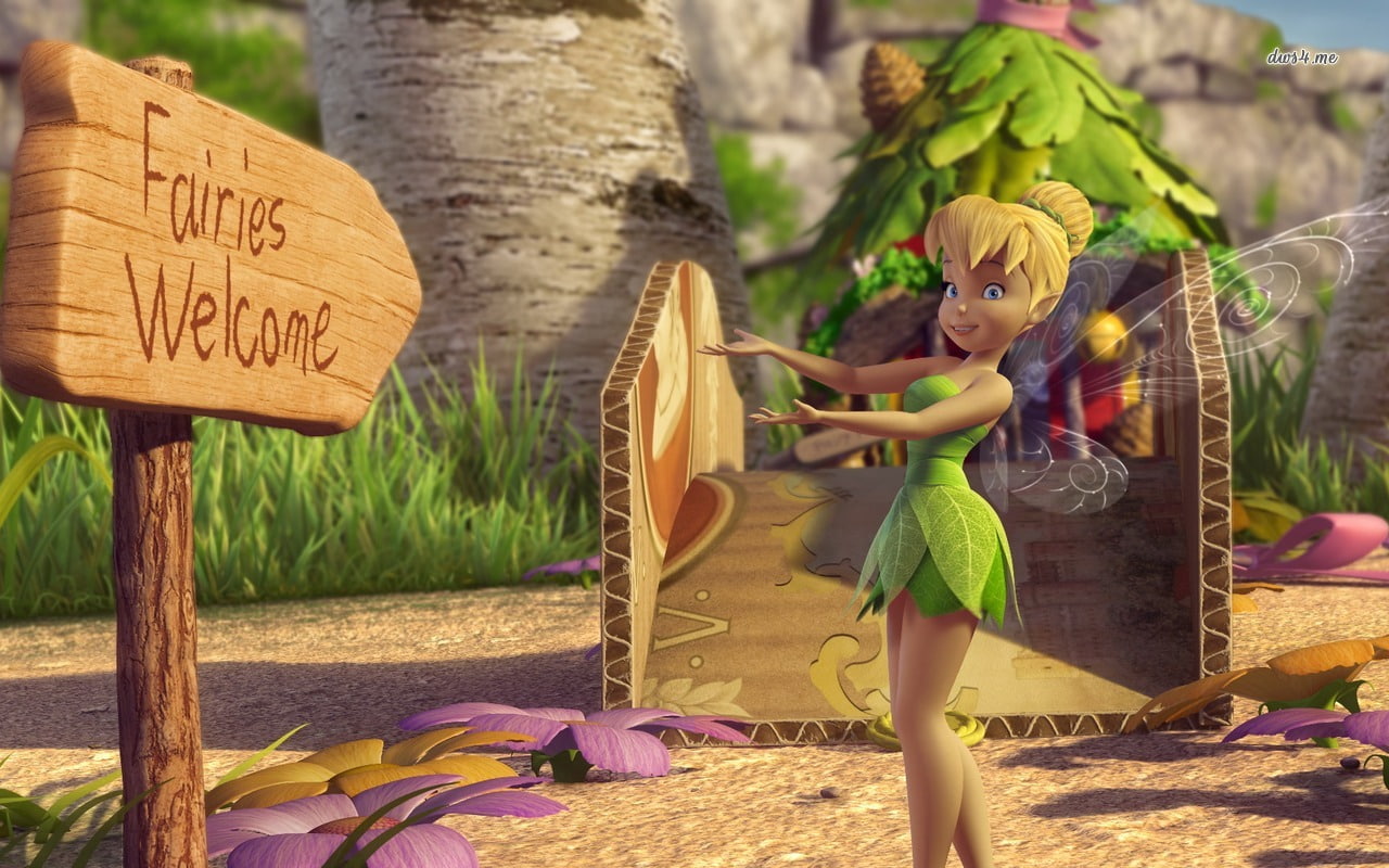 720P, tinkerbell, disney, fairy, cartoon, cute, HD Wallpaper