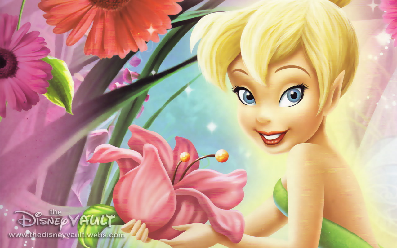 720P, cartoon, fairy, disney, cute, tinkerbell, HD Wallpaper
