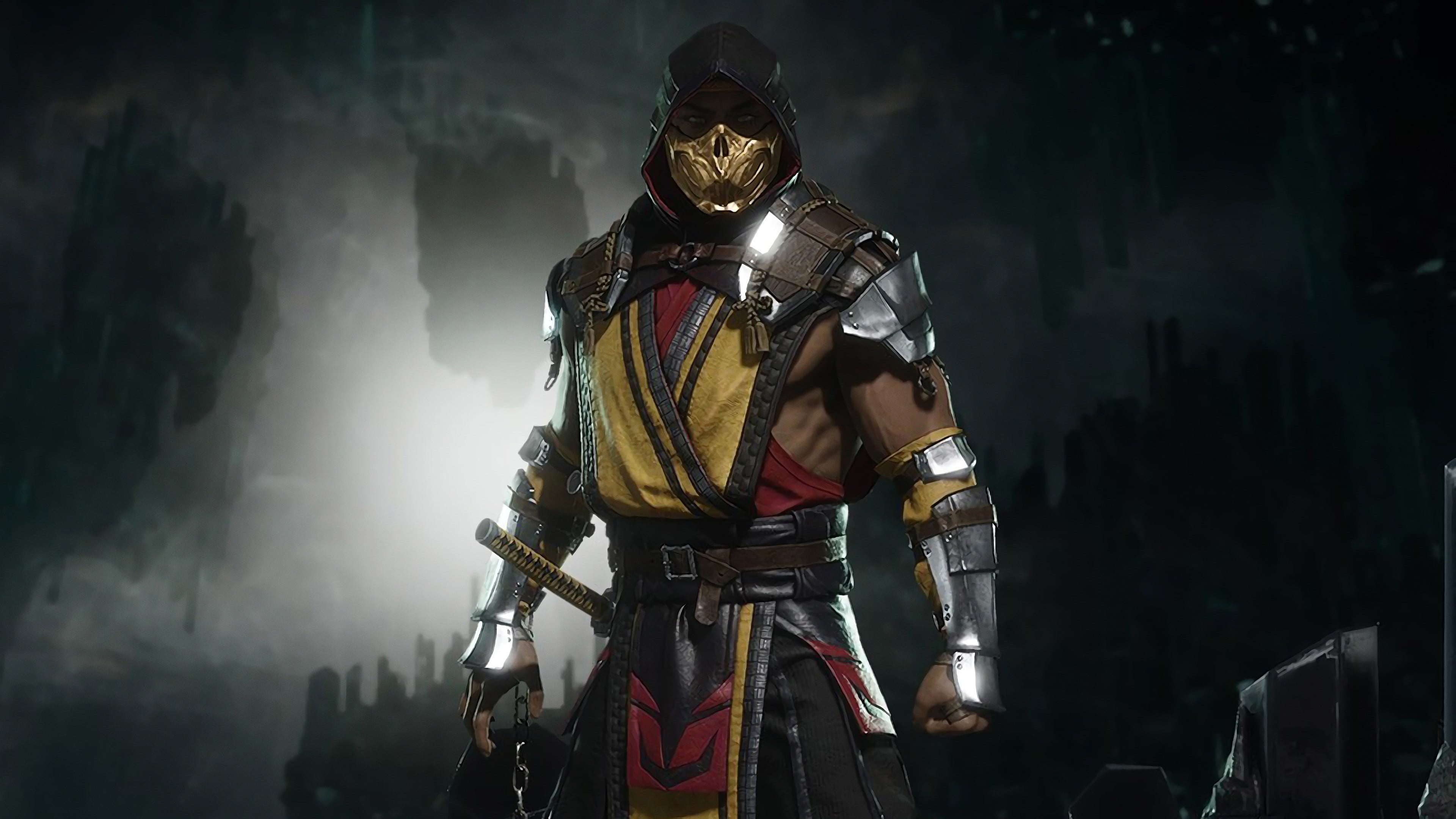 Mortal Kombat 11, 4K, Video Game, Scorpion (Mortal Kombat), HD Wallpaper