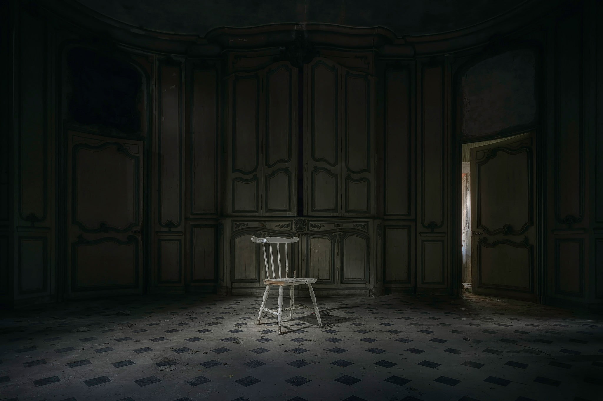decline, absence, old, the past, built structure, chair, building, luxury, architecture, domestic room, history, abandoned, religion, 1080P, indoors, stage, HD Wallpaper
