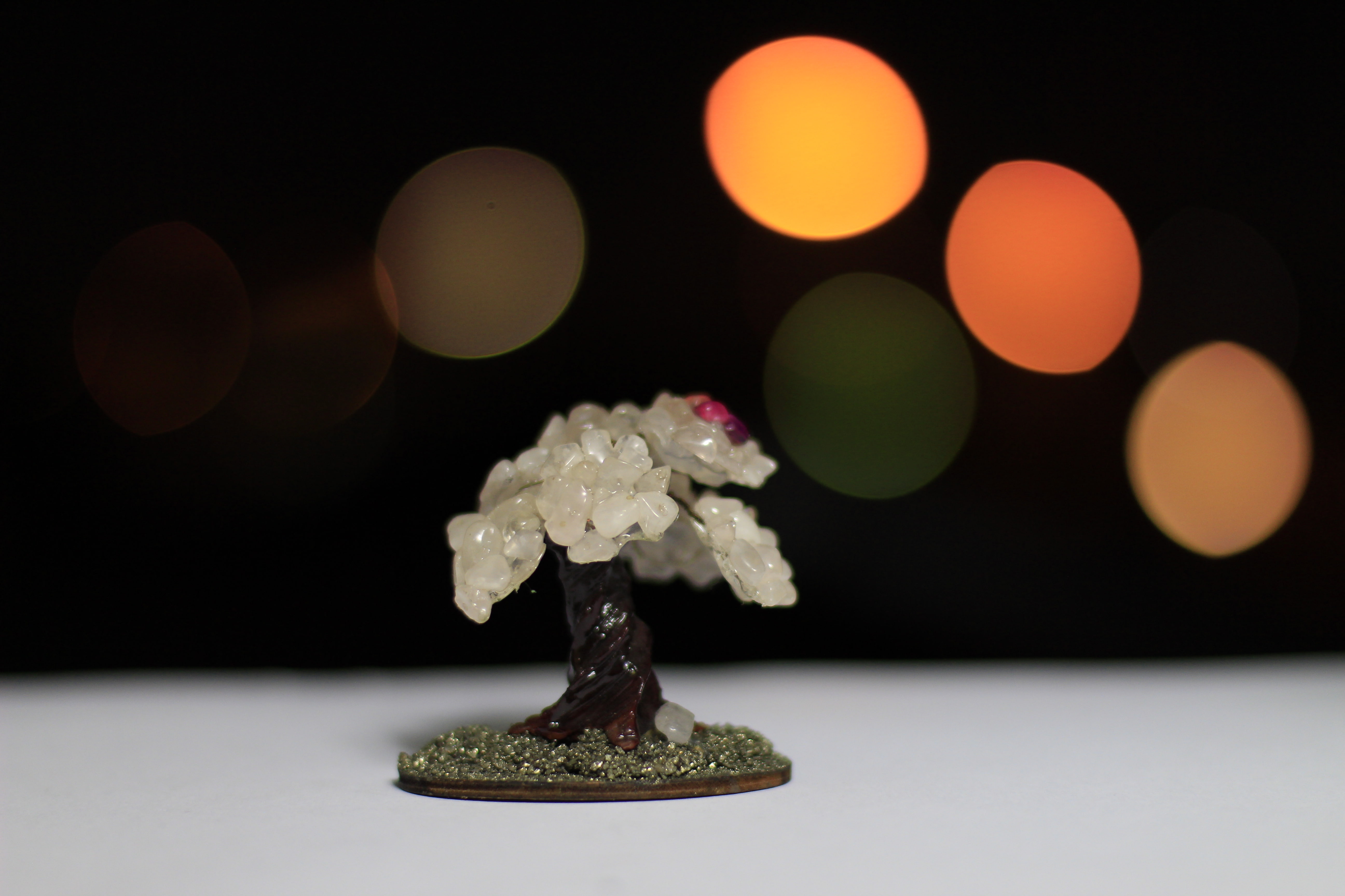 growth, lights, still life, no people, 5K, plant, gray, bokeh, lighting equipment, bonsai tree, illuminated, focus on foreground, nature, small, electric lamp, HD Wallpaper