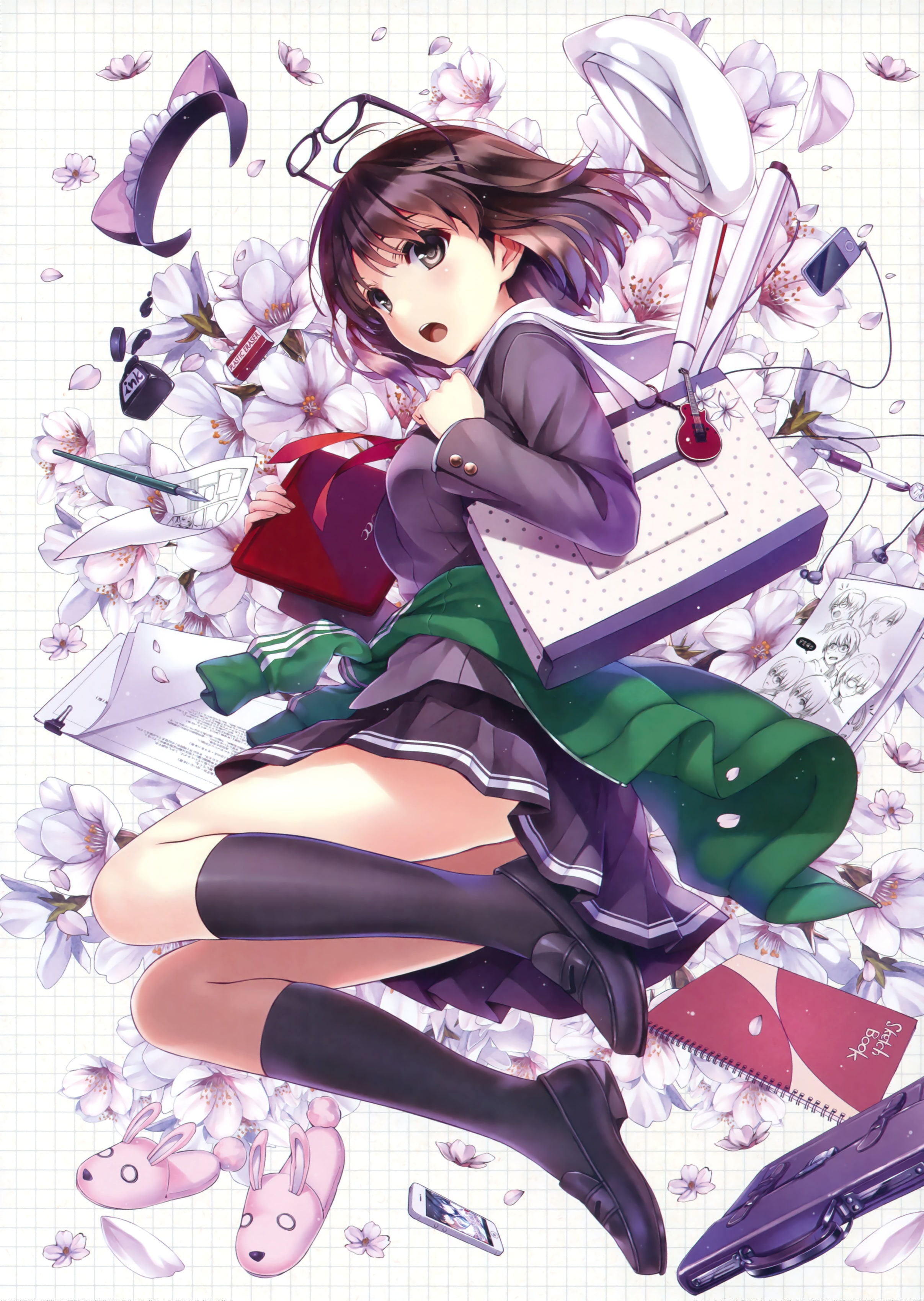 2K, anime girls, Saenai Heroine no Sodatekata, Katou Megumi, Phone HD Wallpaper